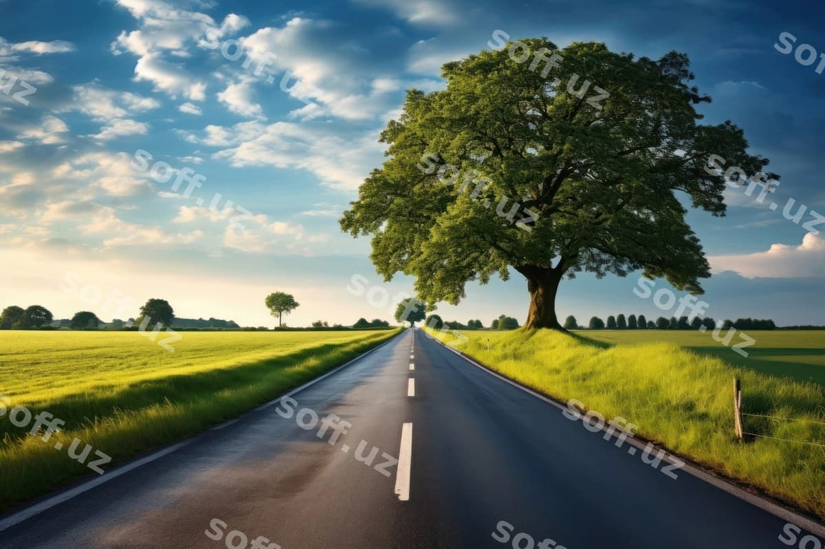 Tabiat yo'l manzarasi tashqi havo | Nature road landscape outdoors