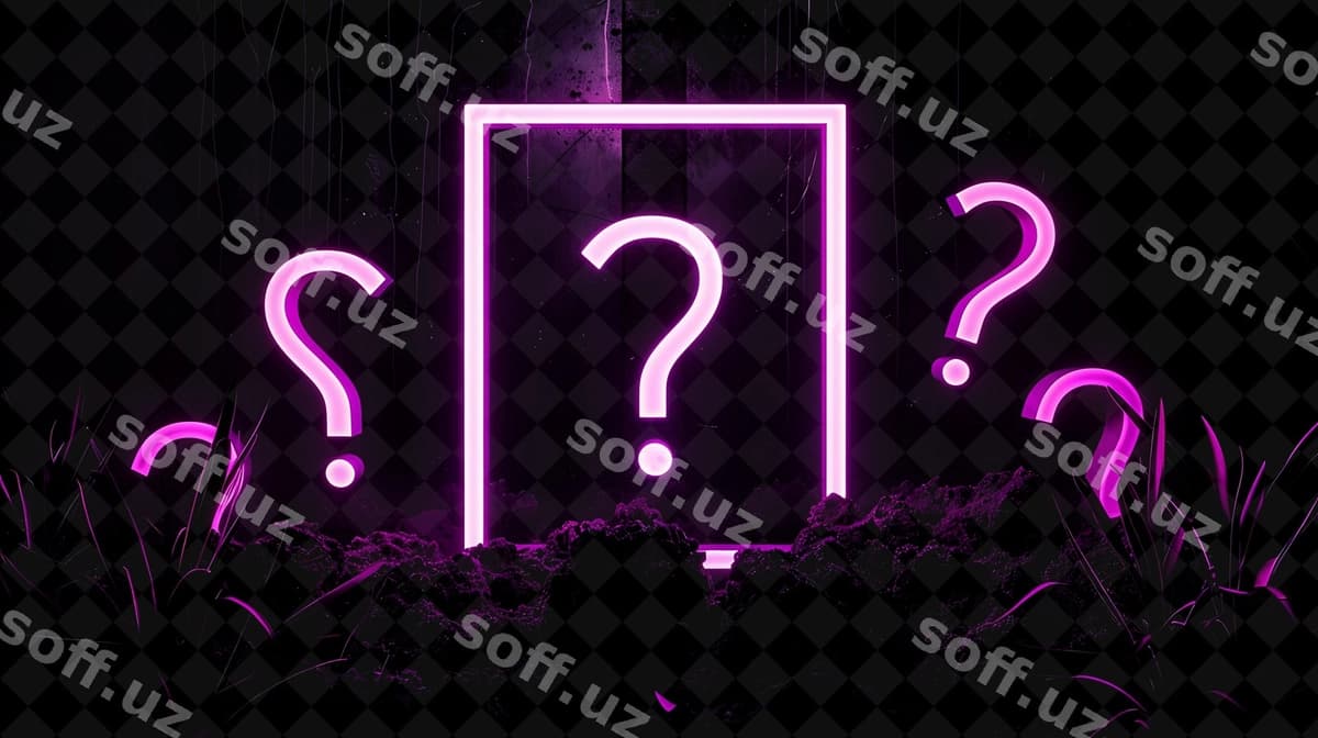 Savol xonasi degan neon belgi | Neon sign that says question room
