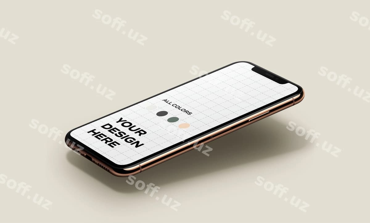 Yangi smartfon mockup suza turgan | New smartphone mockup floating