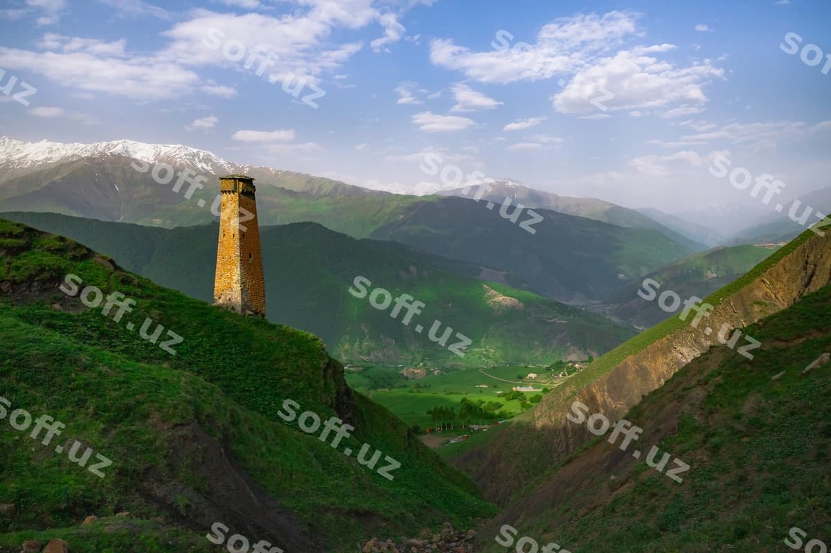 Eski qadimiy tarixiy chechenlar minoralari | Old ancient historical towers chechens
