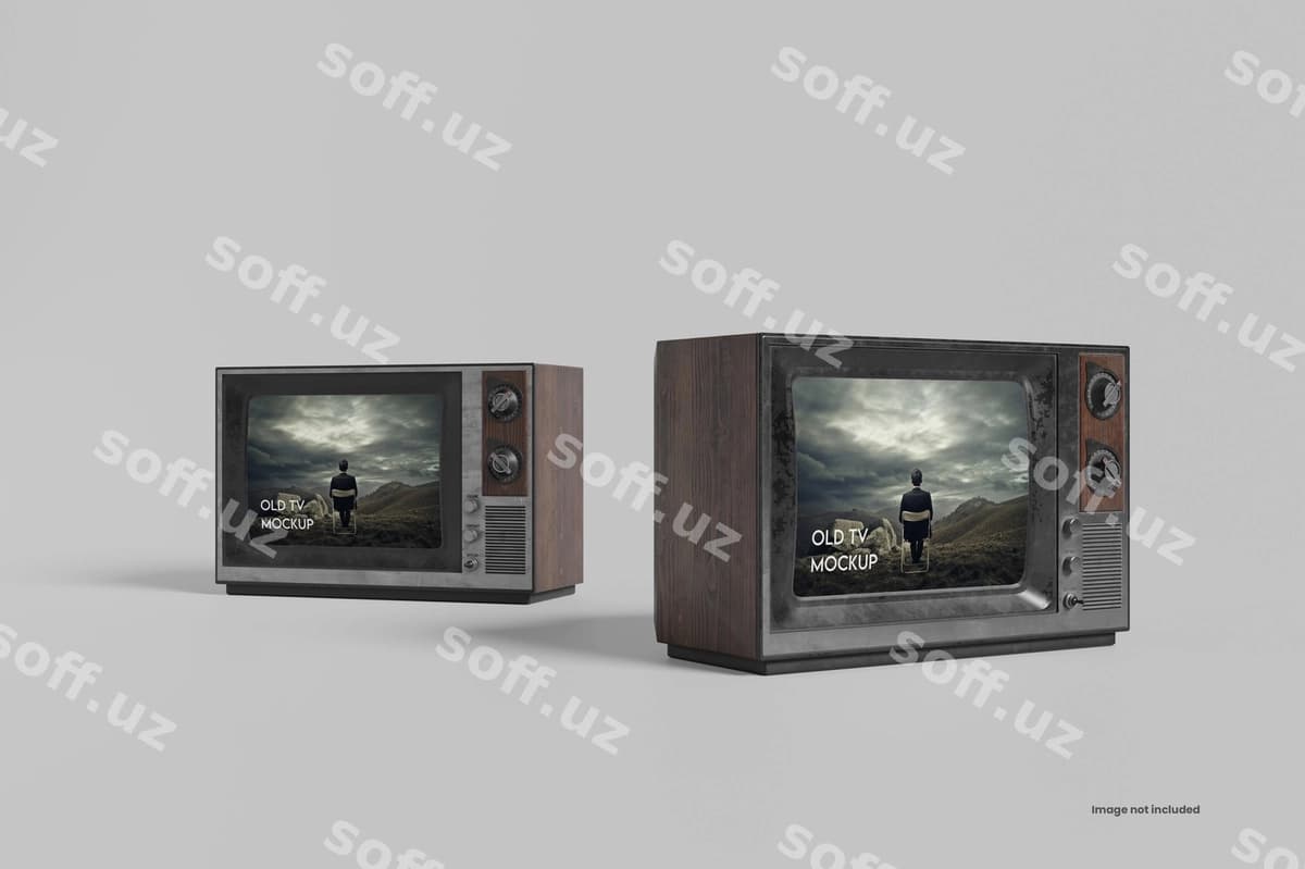 Eski televizor mockupi | Old tv mockup