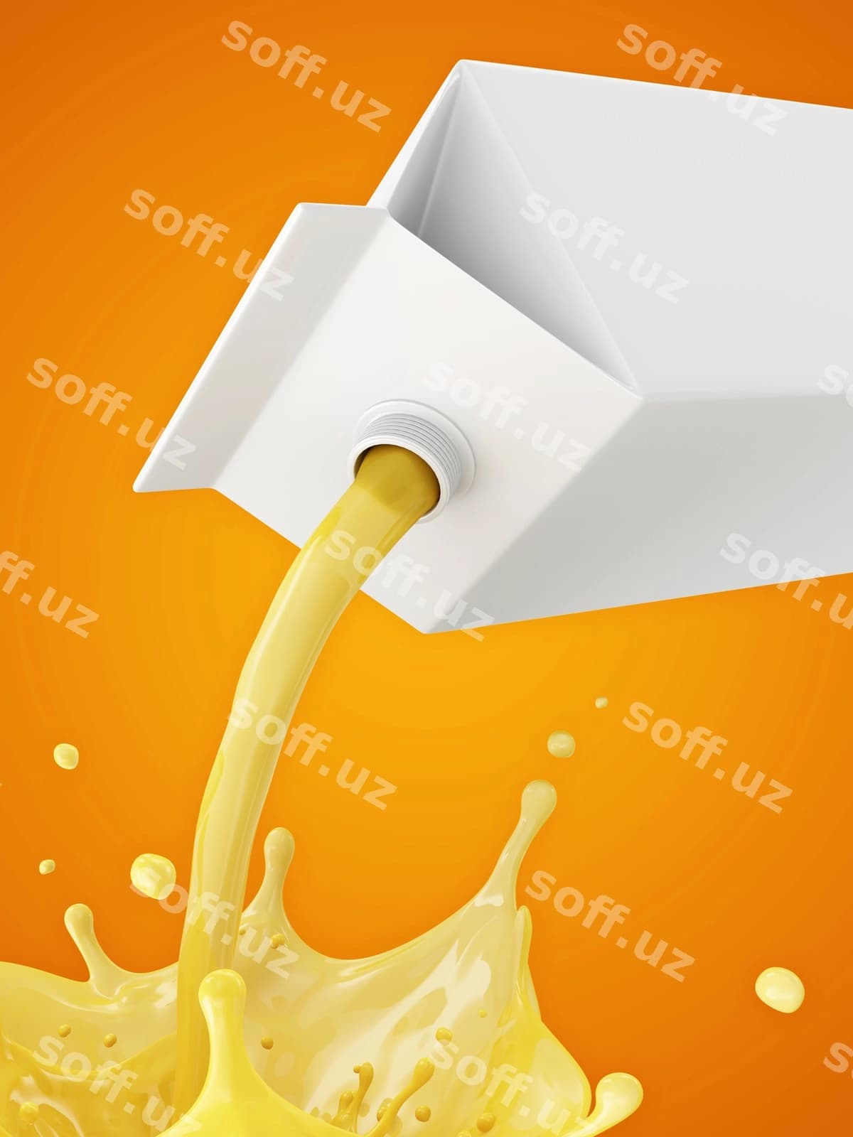 Apelsin shirin suvi paketdan splash | Orange juice splash from package
