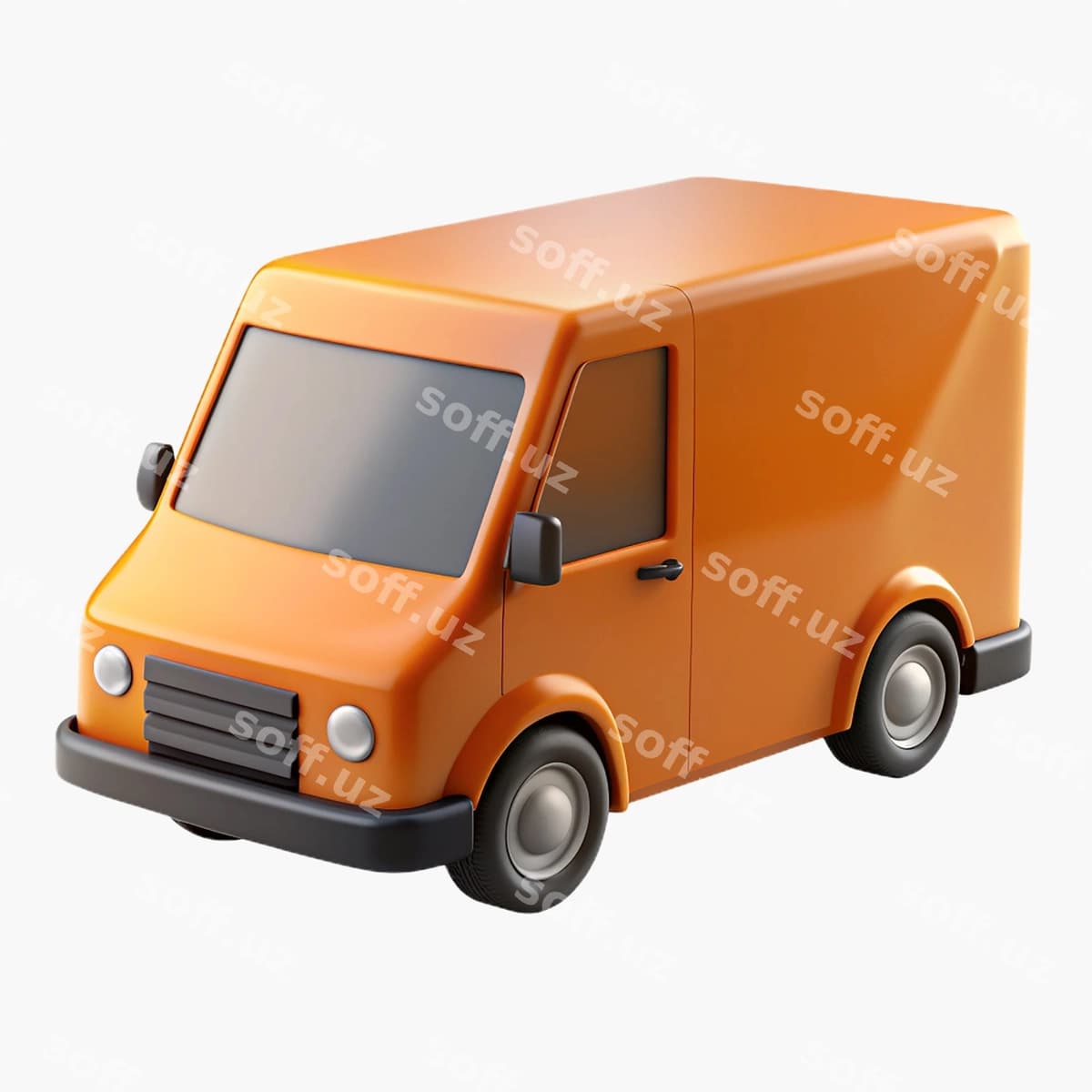 Apelsin yog'och kabina tomonli yuk avtomobili | Orange truck with word cab side