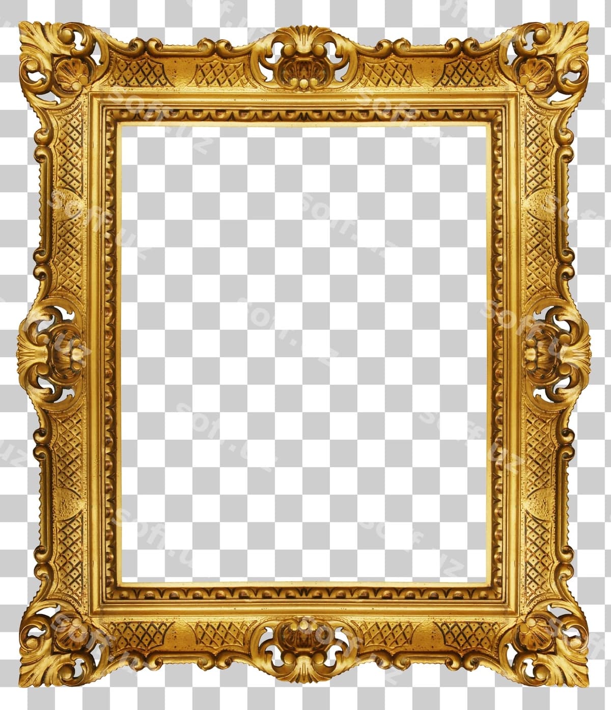 Bezatilgan oltin ramka | Ornate gold frame