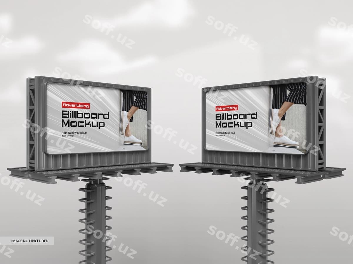 Tashqi reklama reklama taxtasi maketi | Outdoor advertising billboard mockup