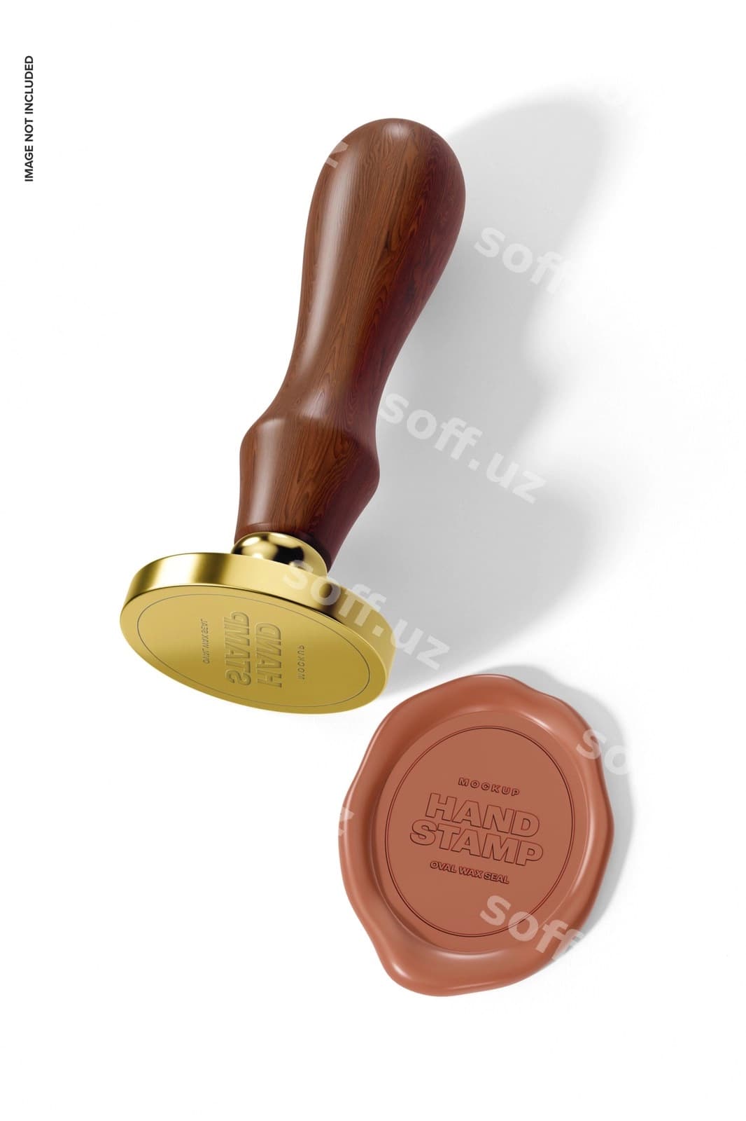 Oval moy himi namunasi tushgan | Oval wax seal mockup dropped
