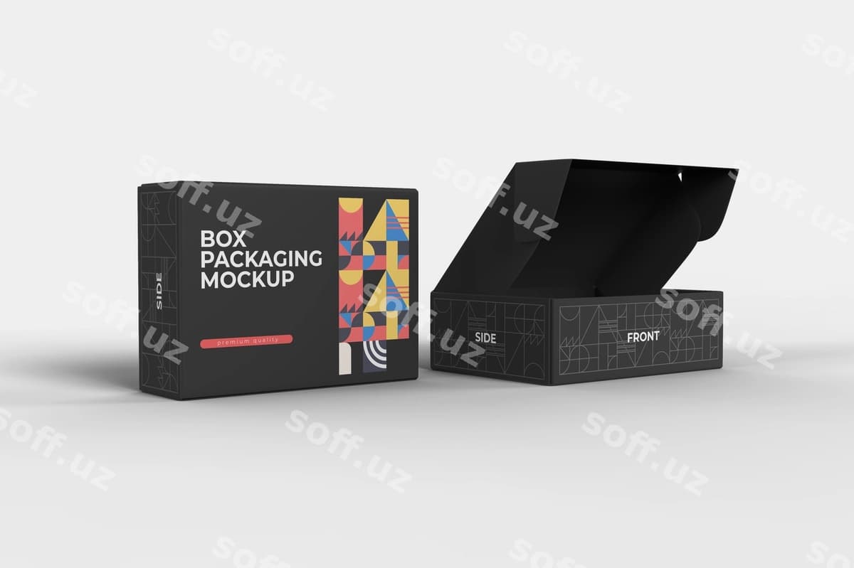 Qadoqlov kartoni mockup | Packaging box mockup