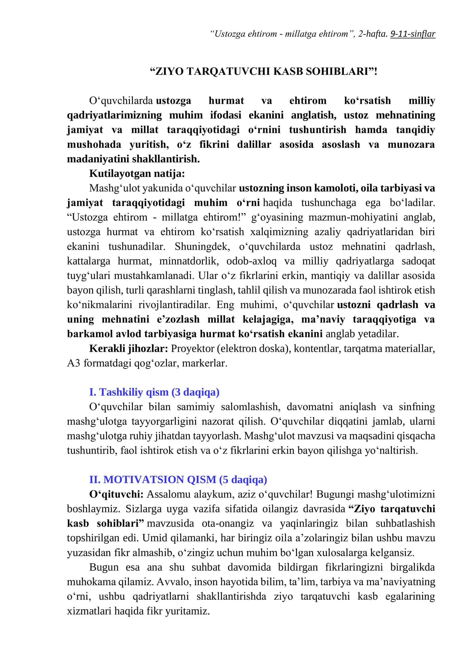 ZIYO TARQATUVCHI KASB SOHIBLARI