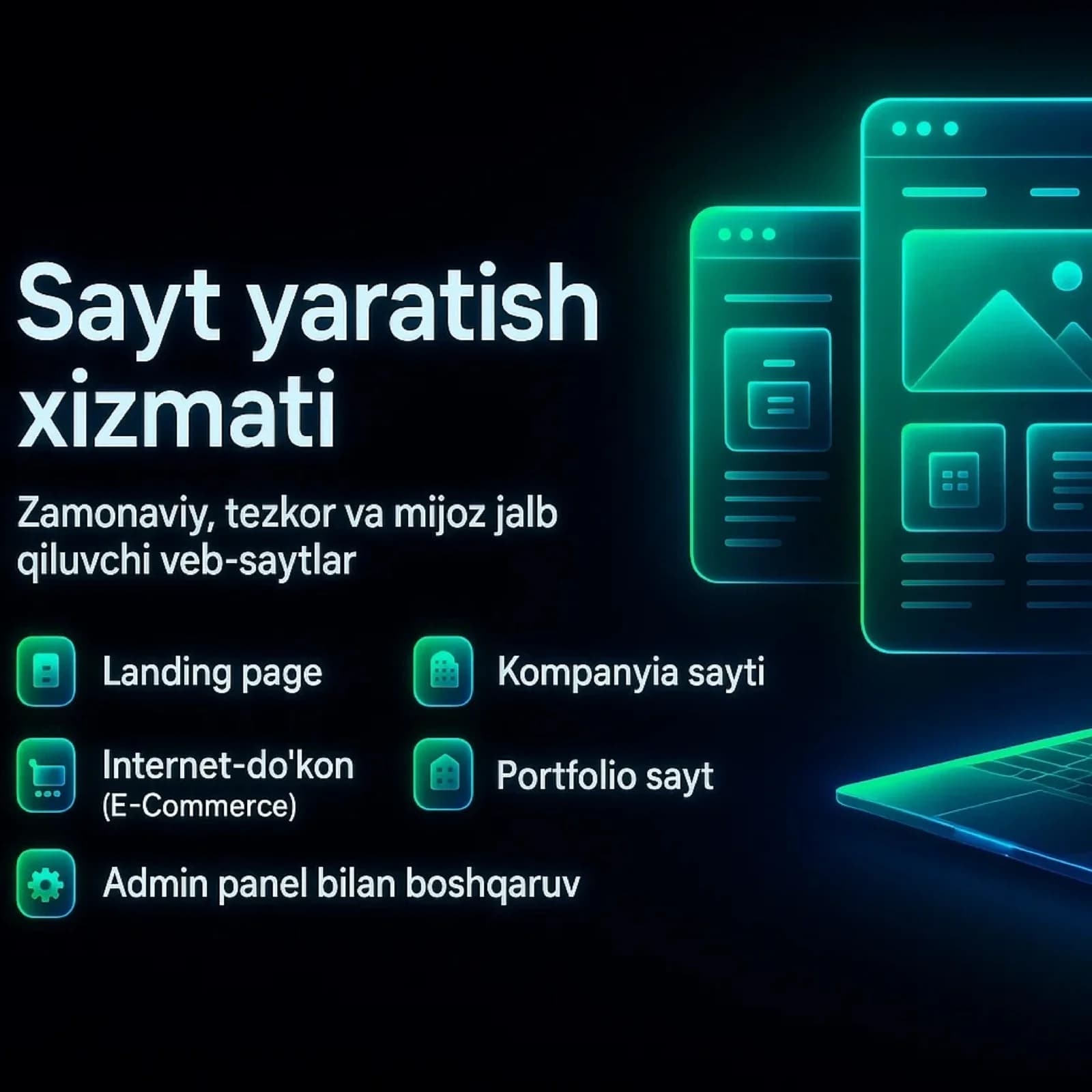 Veb-sayt yaratish va kalkulyator hisoblash tizimini ulash