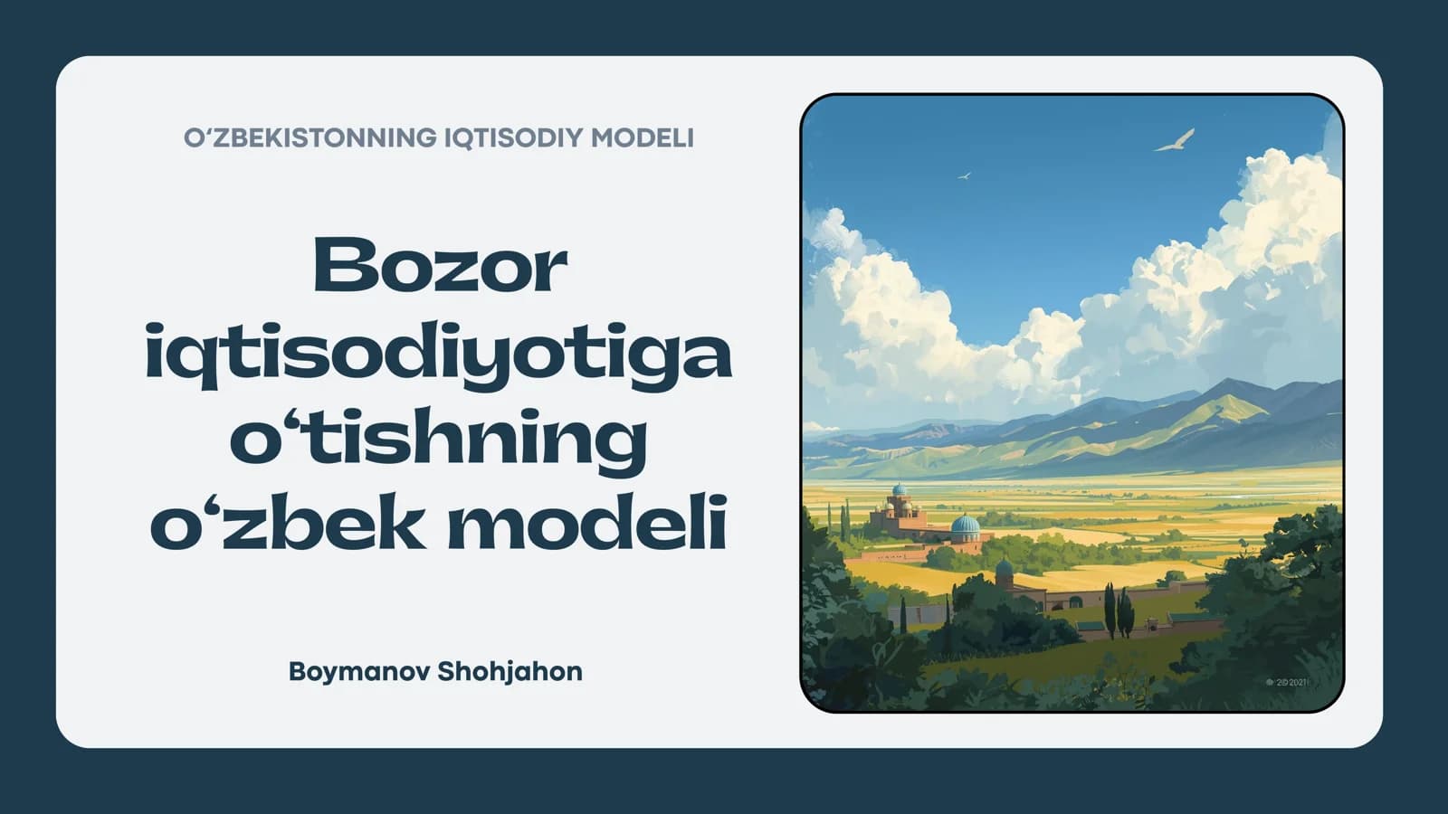 O‘ZBEKISTONNING IQTISODIY MODELI