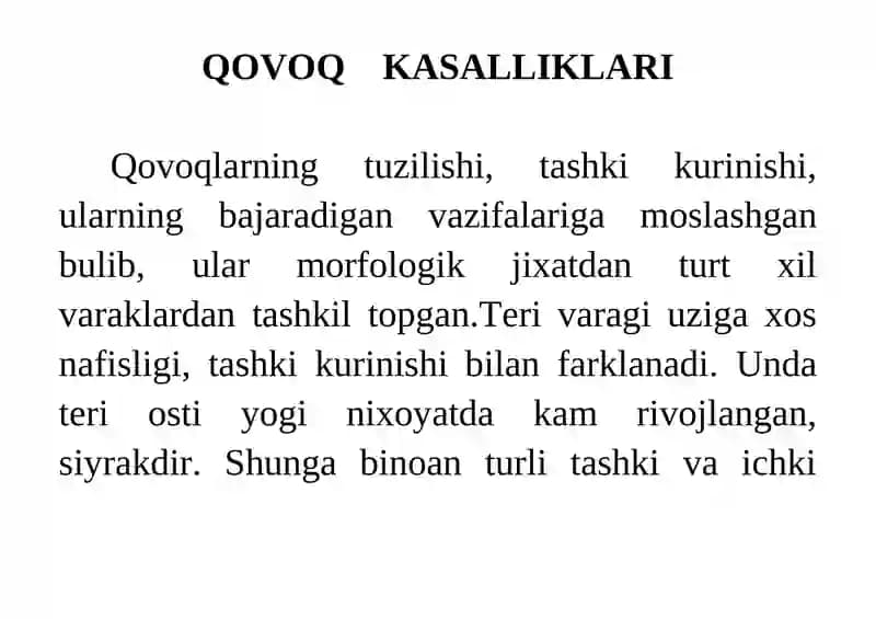 Qovoq kasalliklari