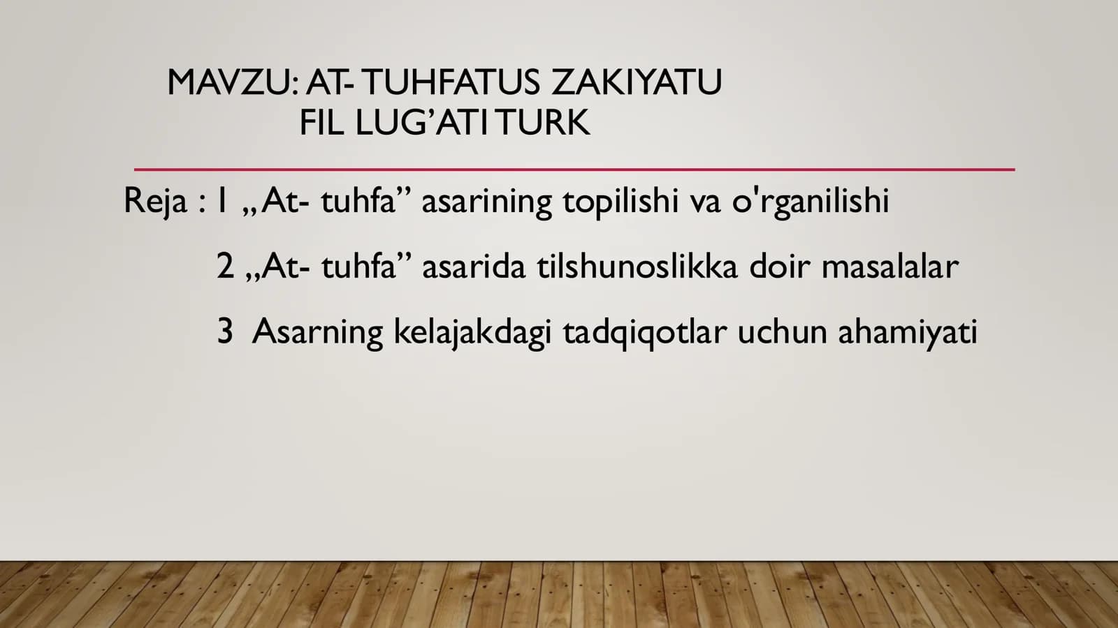 AT- TUHFATUS ZAKIYATU FIL LUG’ATI TURK