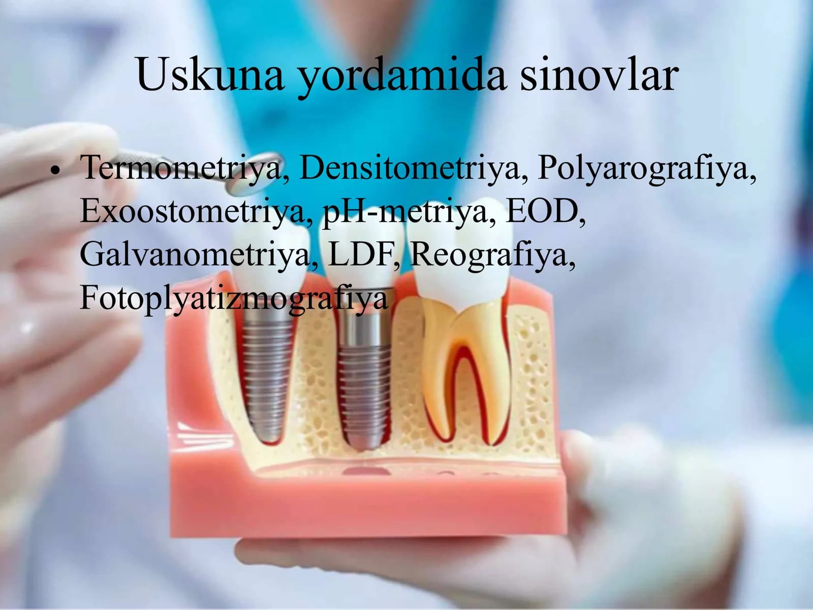 Uskuna yordamida sinovlar