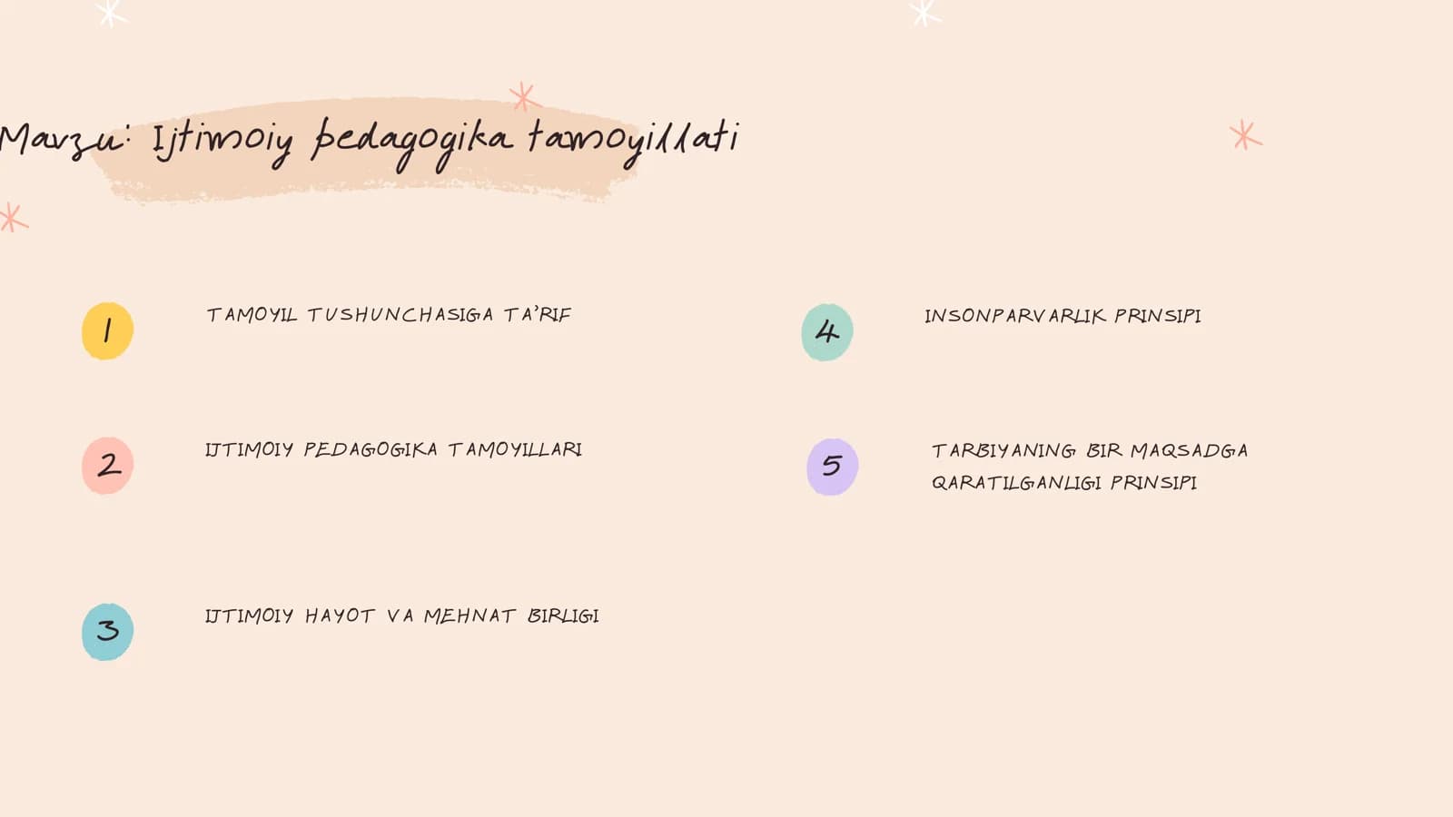 Ijtimoiy pedagogika tamoyillati