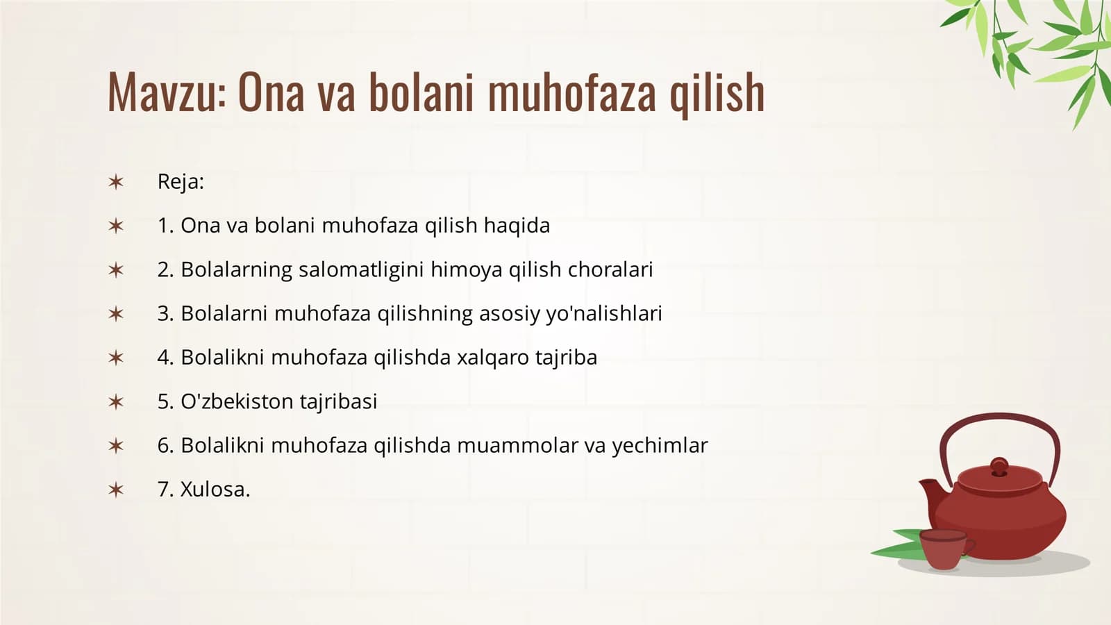 Ona va bolani muhofaza qilish