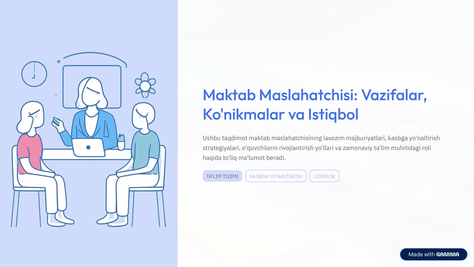 Maktab Maslahatchisi: Vazifalar,  Ko'nikmalar va Istiqbol