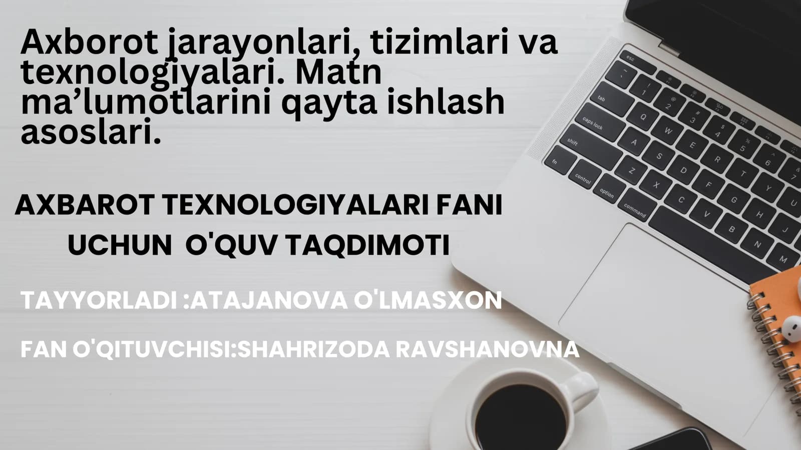 FANNING PREDMETI, MAQSADI VA VAZIFALARI