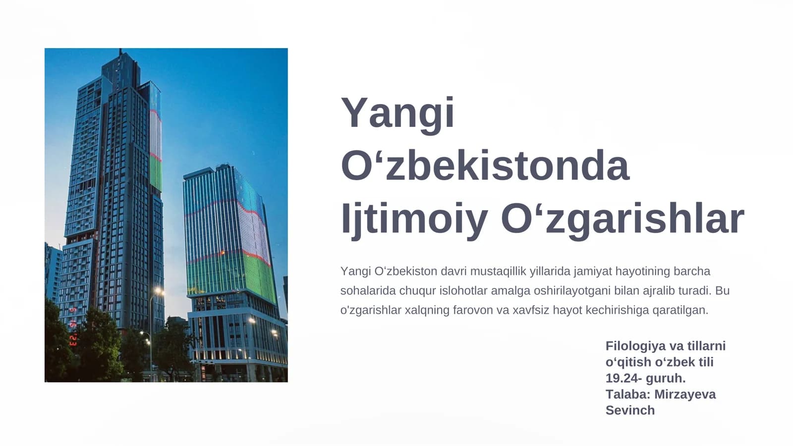 Ijtimoiy Oʻzgarishlar