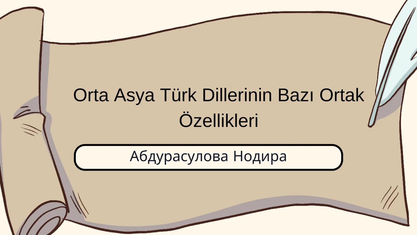 Orta Asya Türk Dillerinin Bazı Ortak Özellikleri