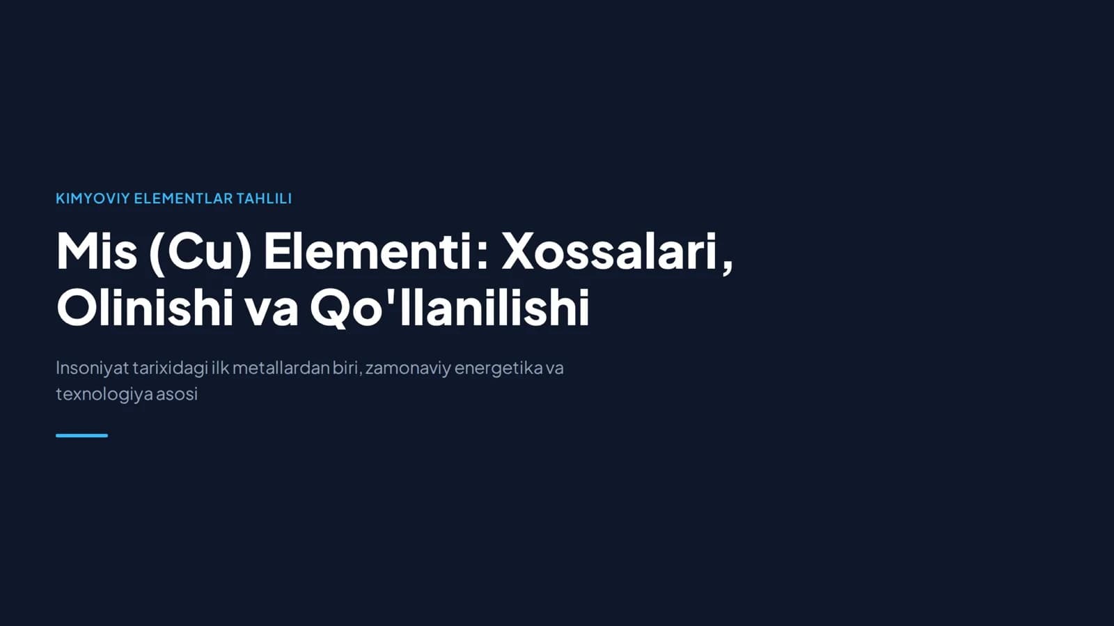 Mis elementi haqida taqdimot