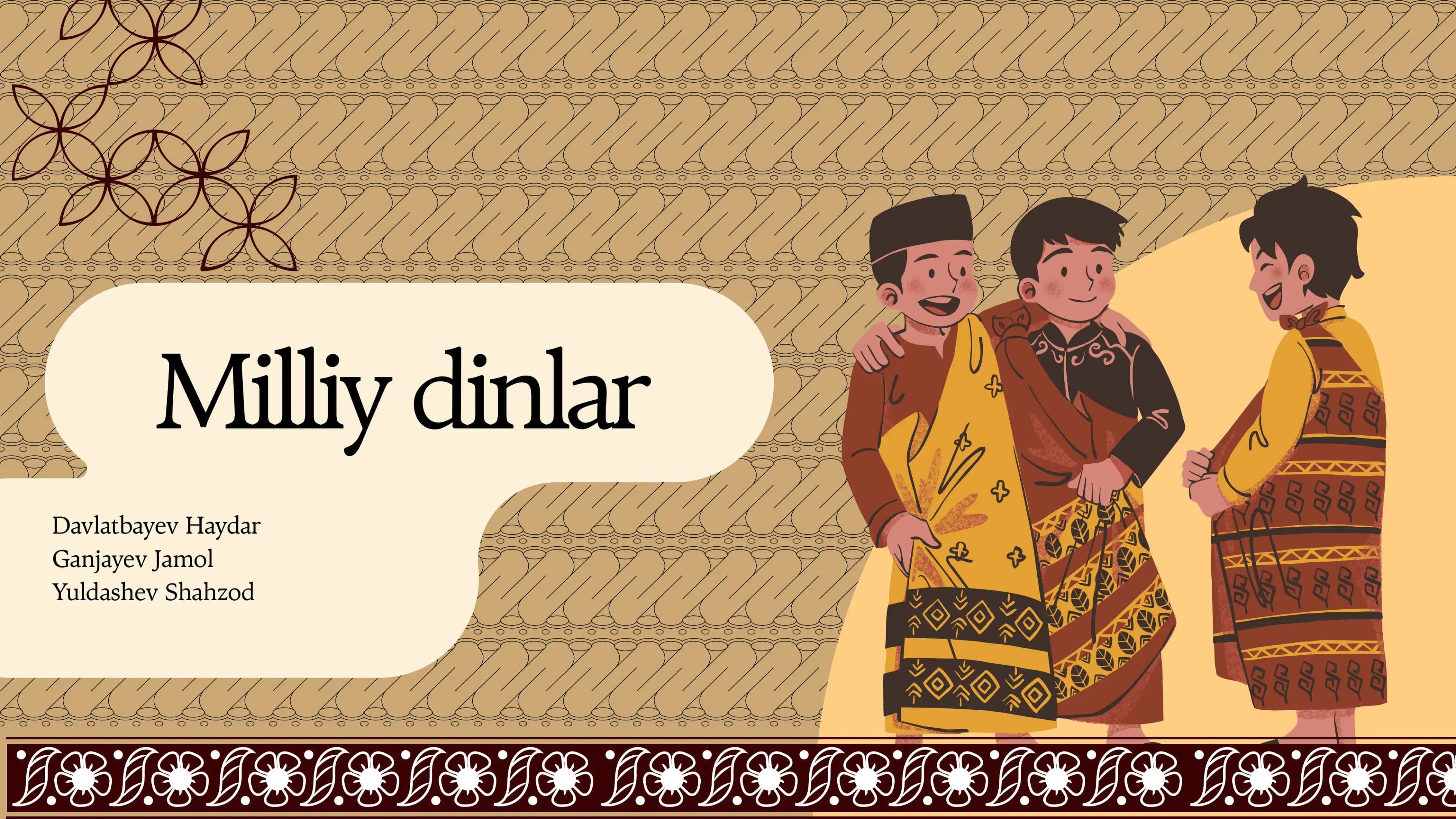 Jahon dinlari va Milliy dinlar