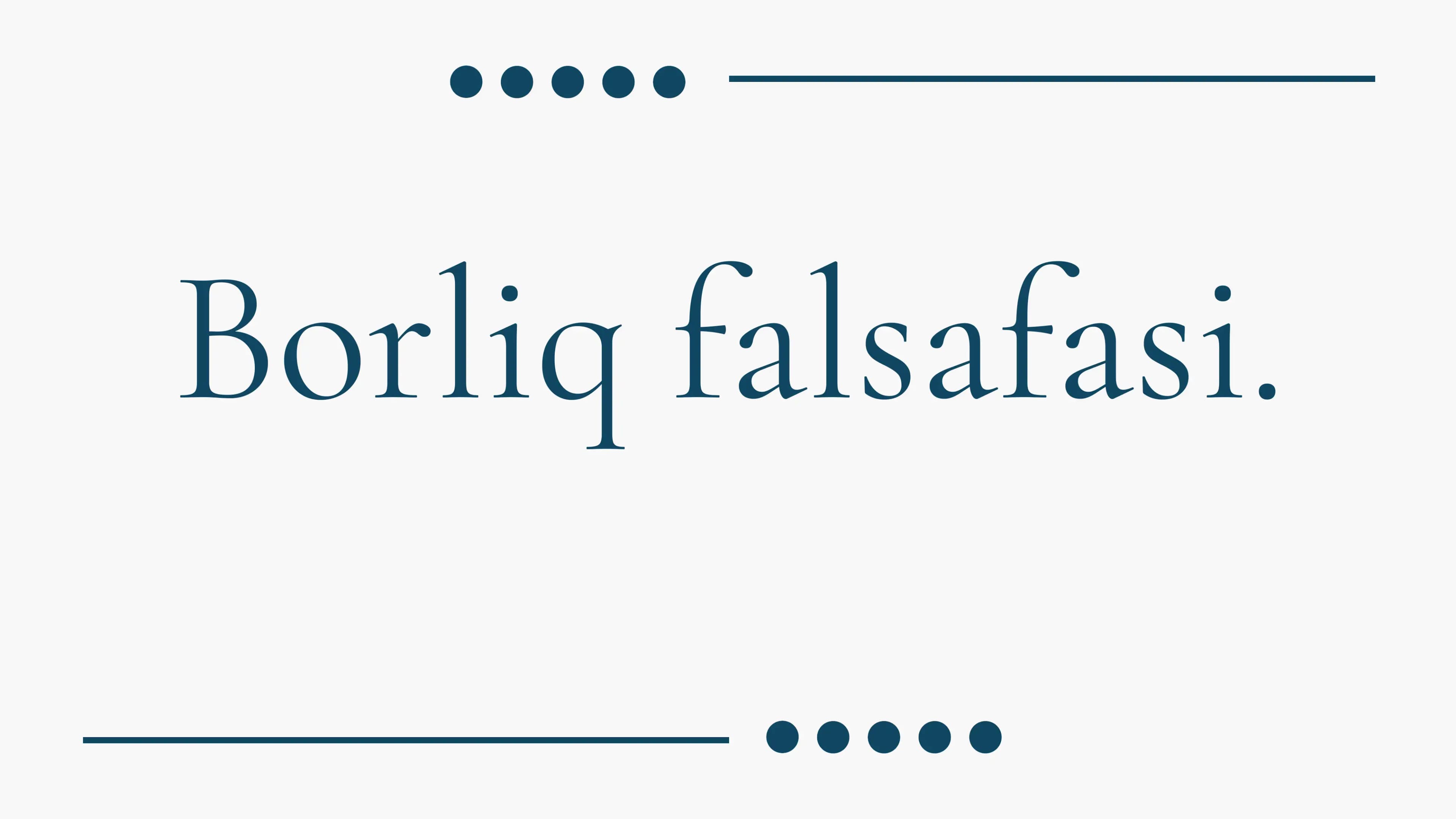Borliq falsafasi