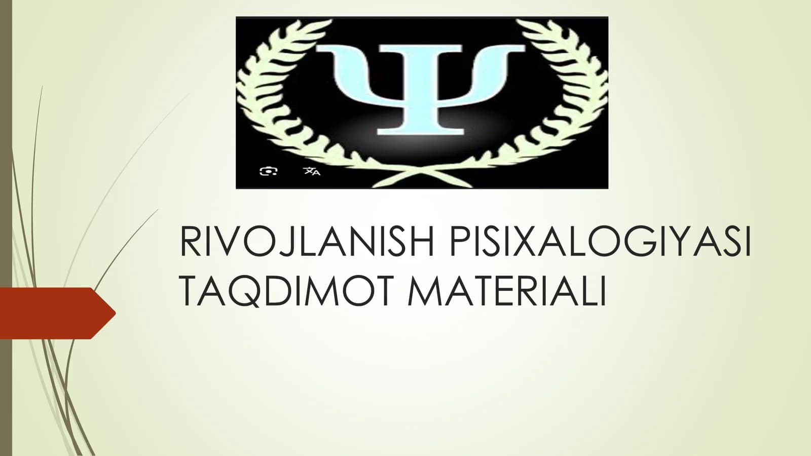RIVOJLANISH PISIXALOGIYASI TAQDIMOT MATERIALI
