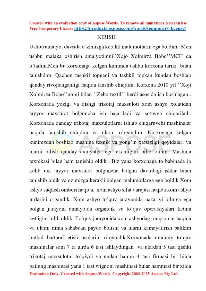To'qimachilik sanoatidagi trikotaj mahsulotlar ishlab chiqaruvchi mashinalar (PaiLung va Taifan)