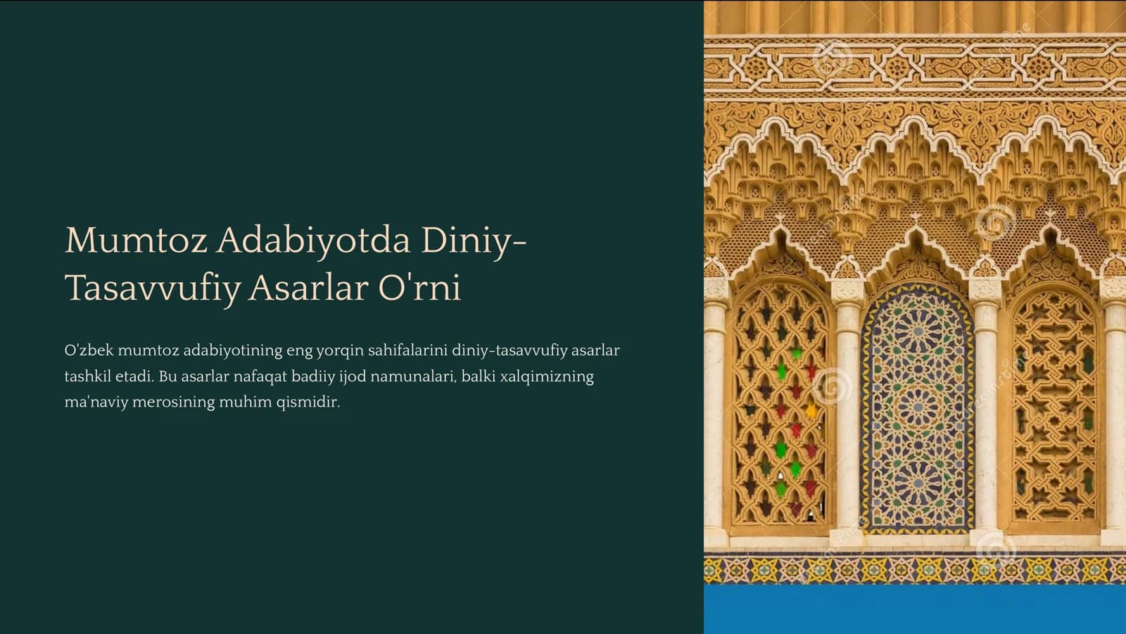 Mumtoz Adabiyotda Diniy- Tasavvufiy Asarlar O'rni
