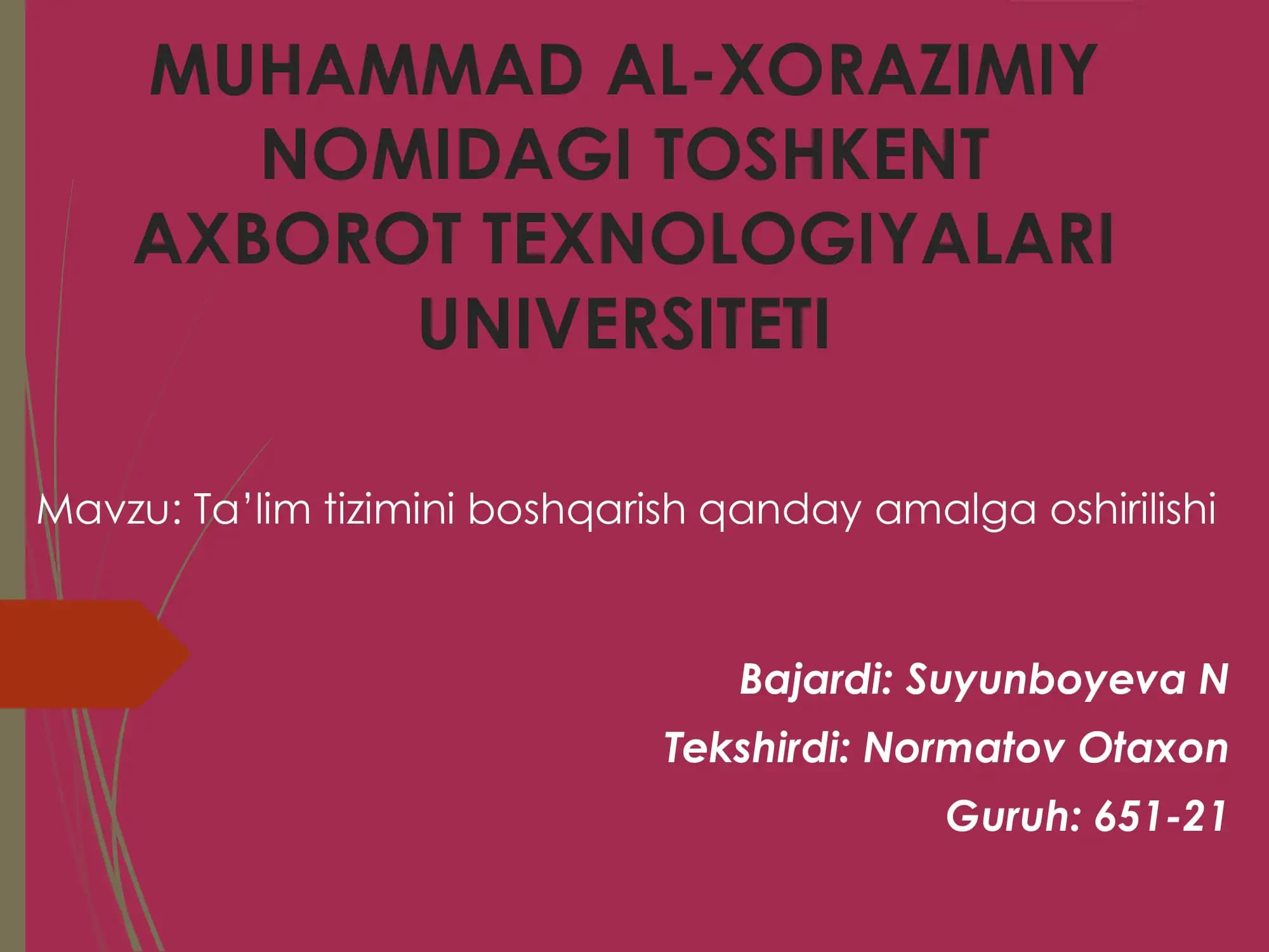 Ta'lim tizimi