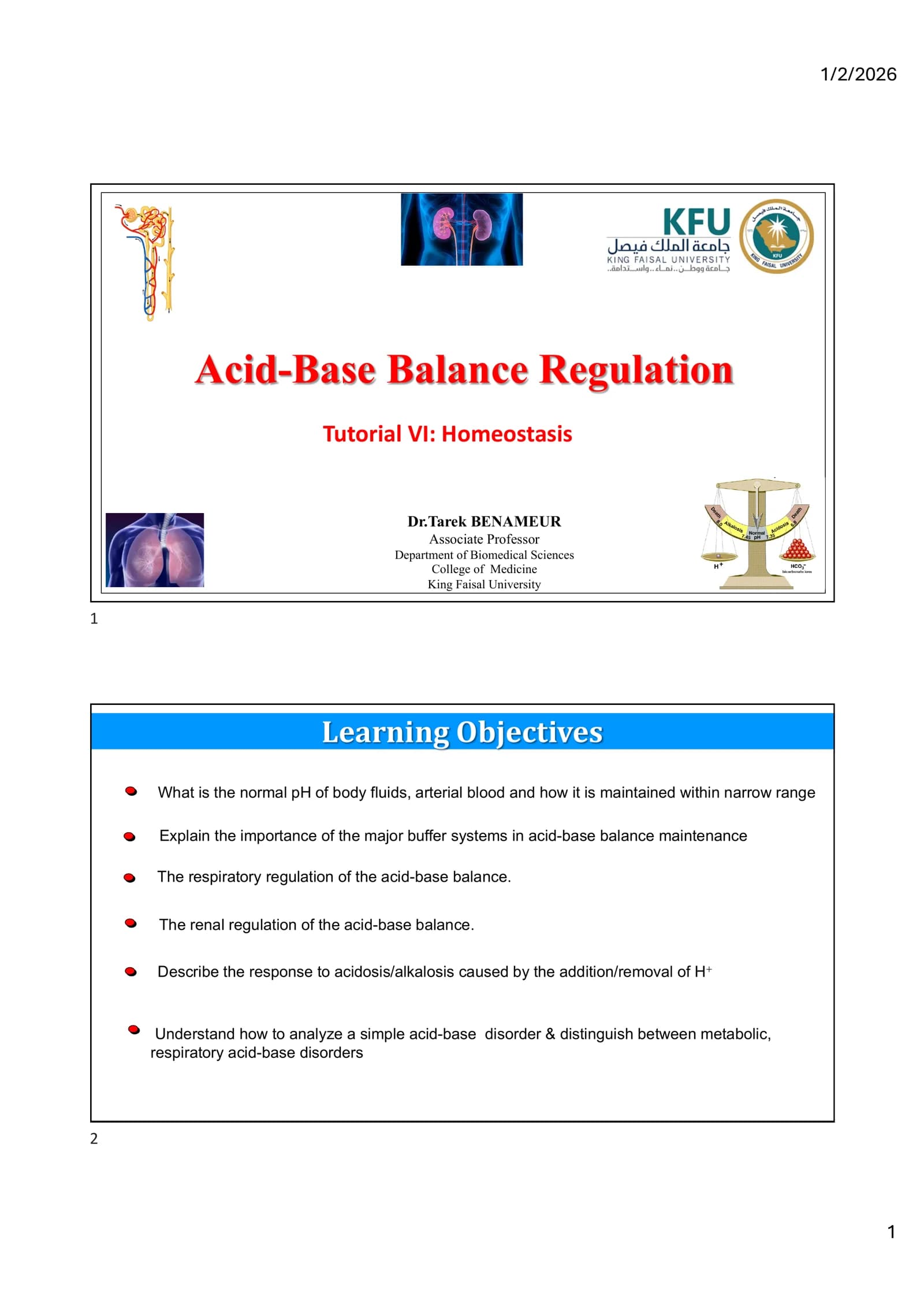 Acid-Base Balance Regulation