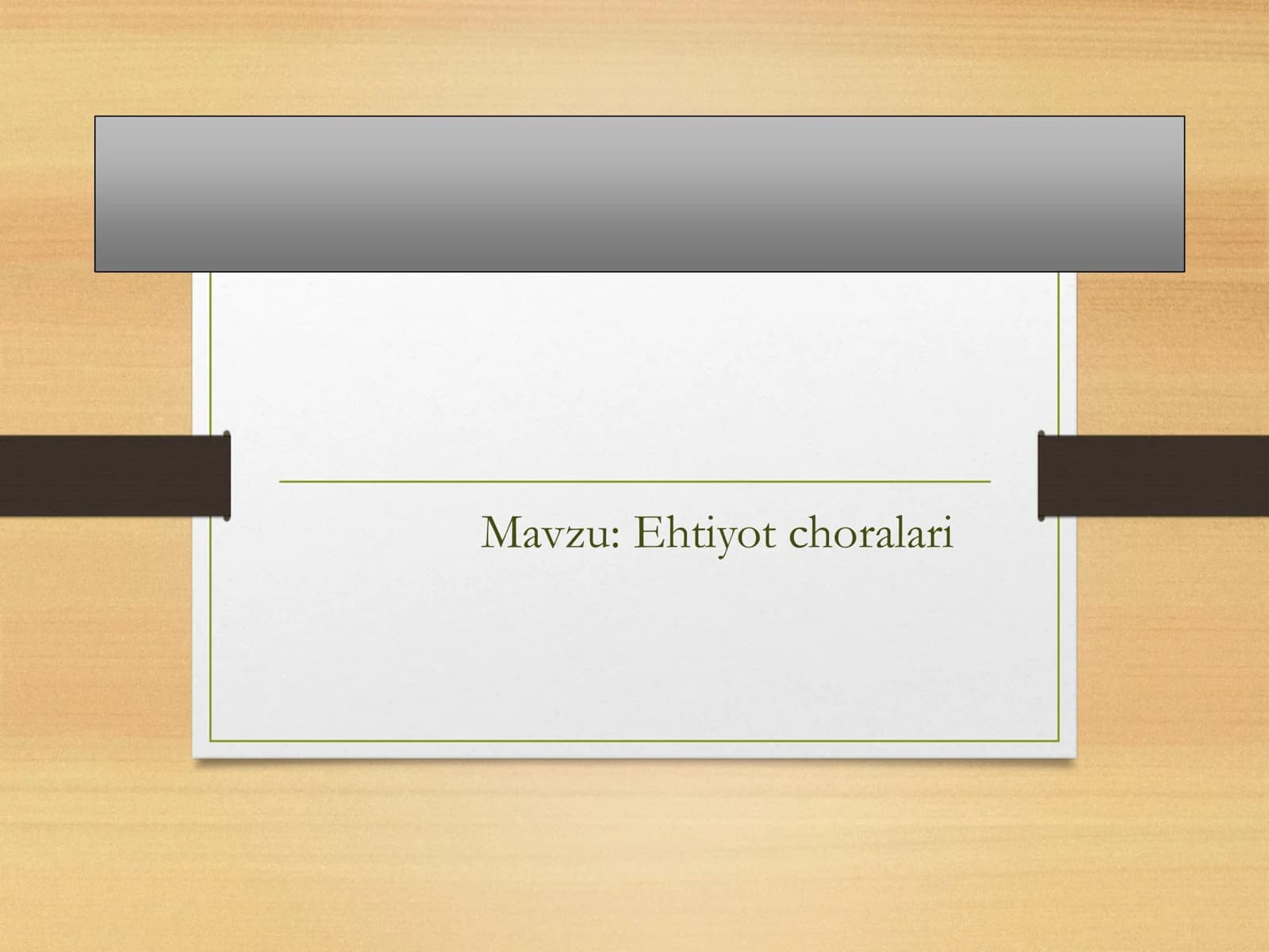 Ehtiyot choralari