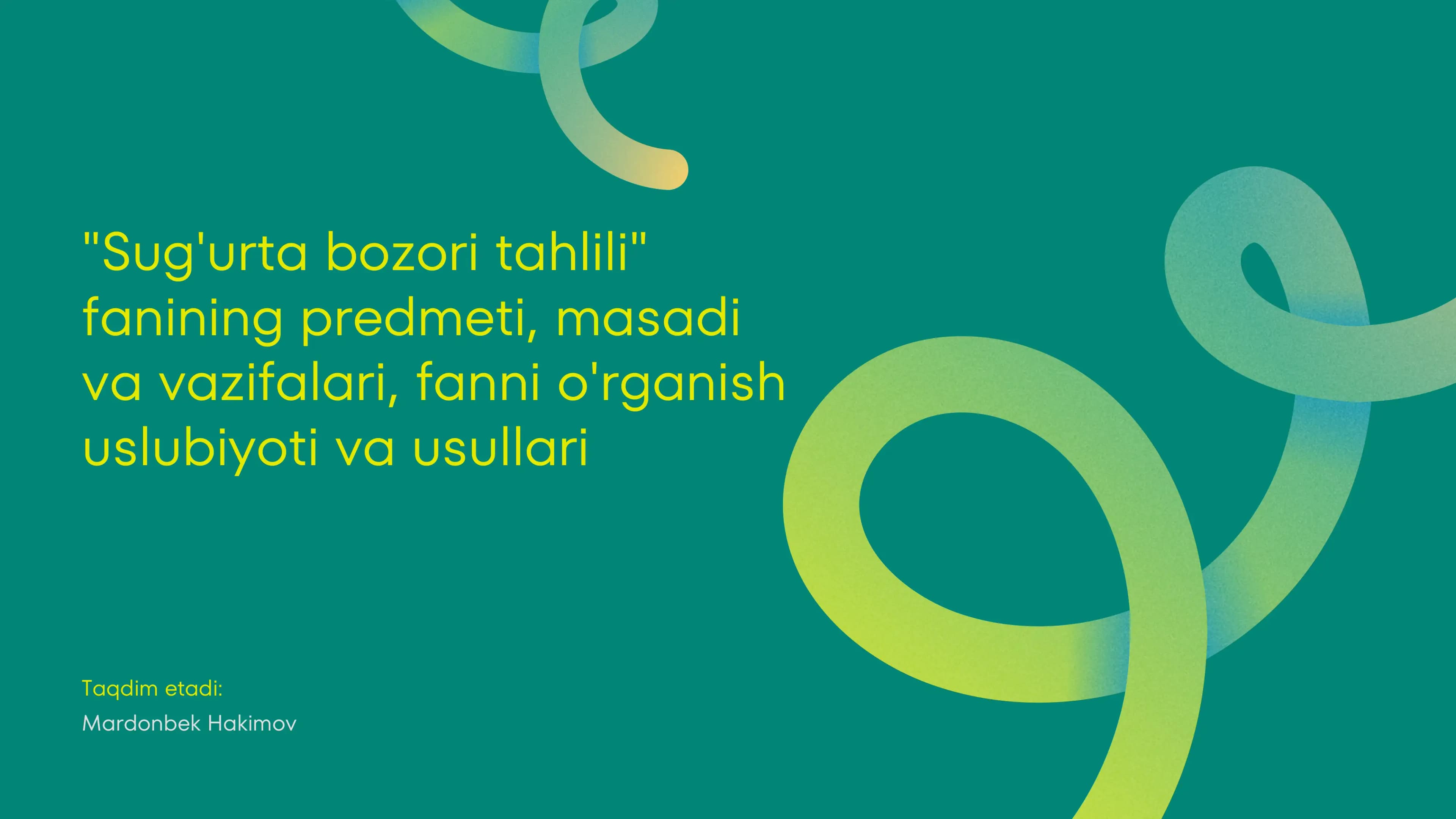 Sug'urta Bozori Tahlili