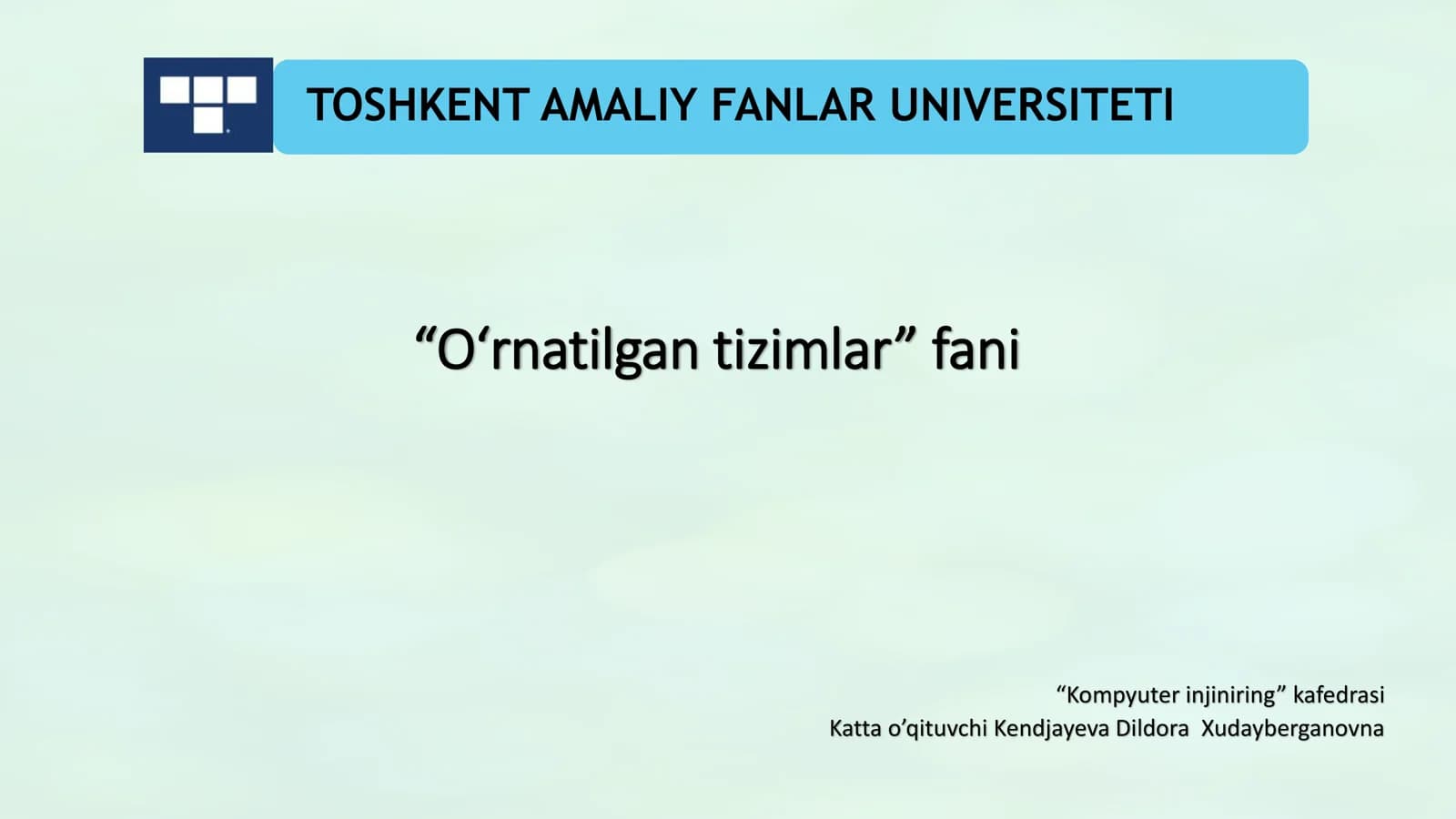 O‘rnatilgan tizimlar