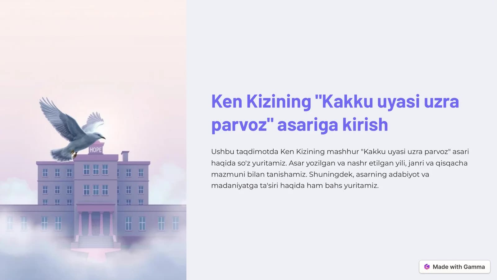 Asar "Kakku uyasi uzra parvoz"