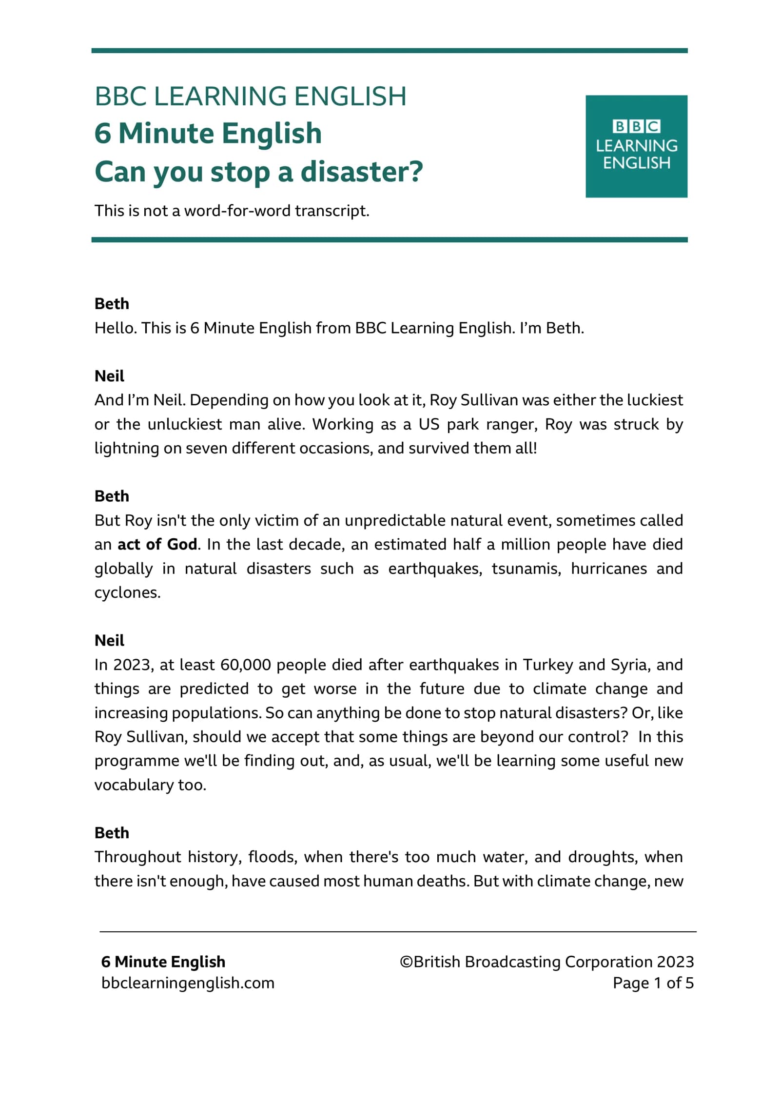 BBC LEARNING ENGLISH - 6 Minute English