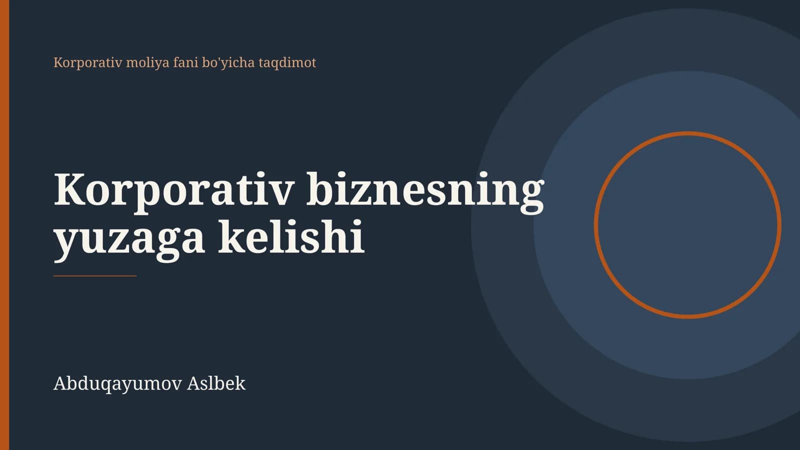 Korporativ biznesning yuzaga kelishi