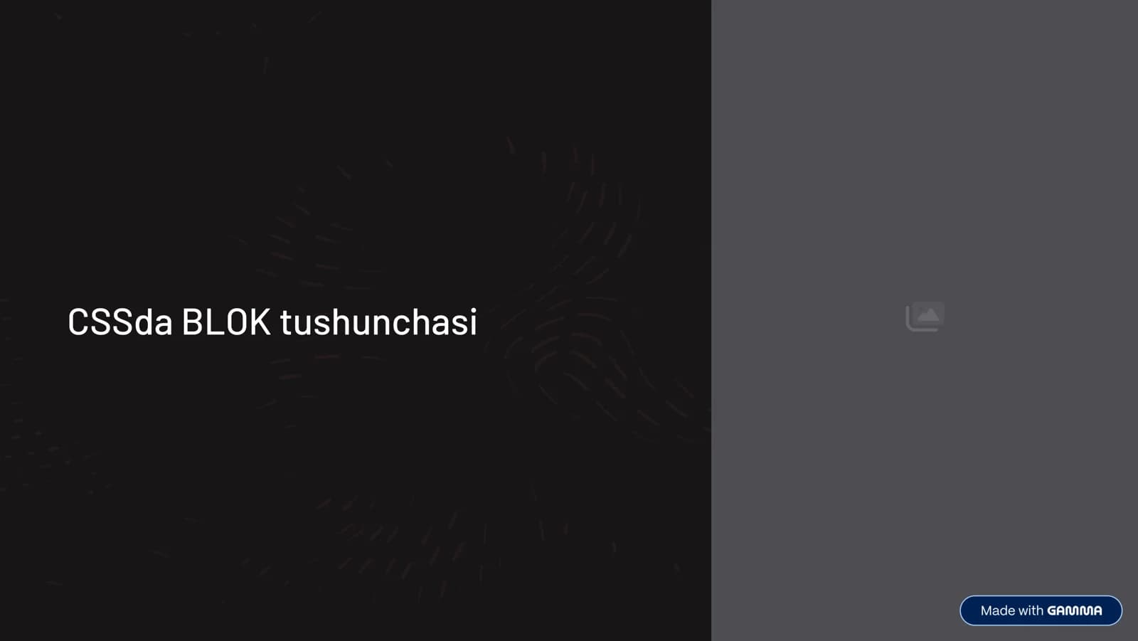 CSSda BLOK tushunchasi