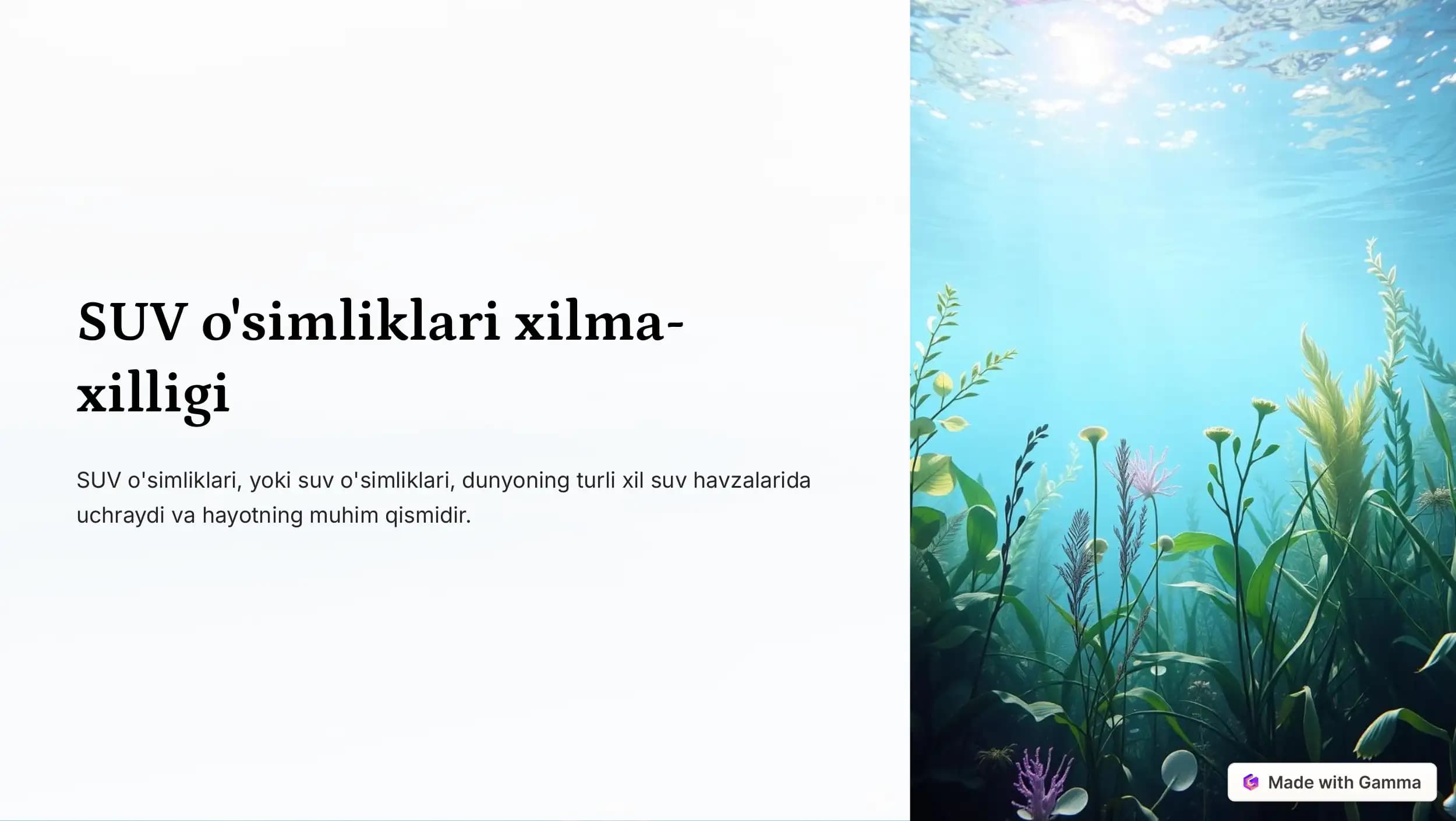 SUV o'simliklari