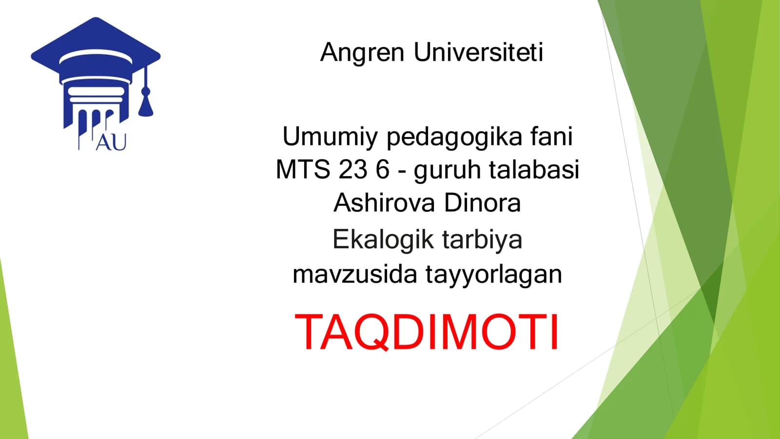 Ekologik tarbiya