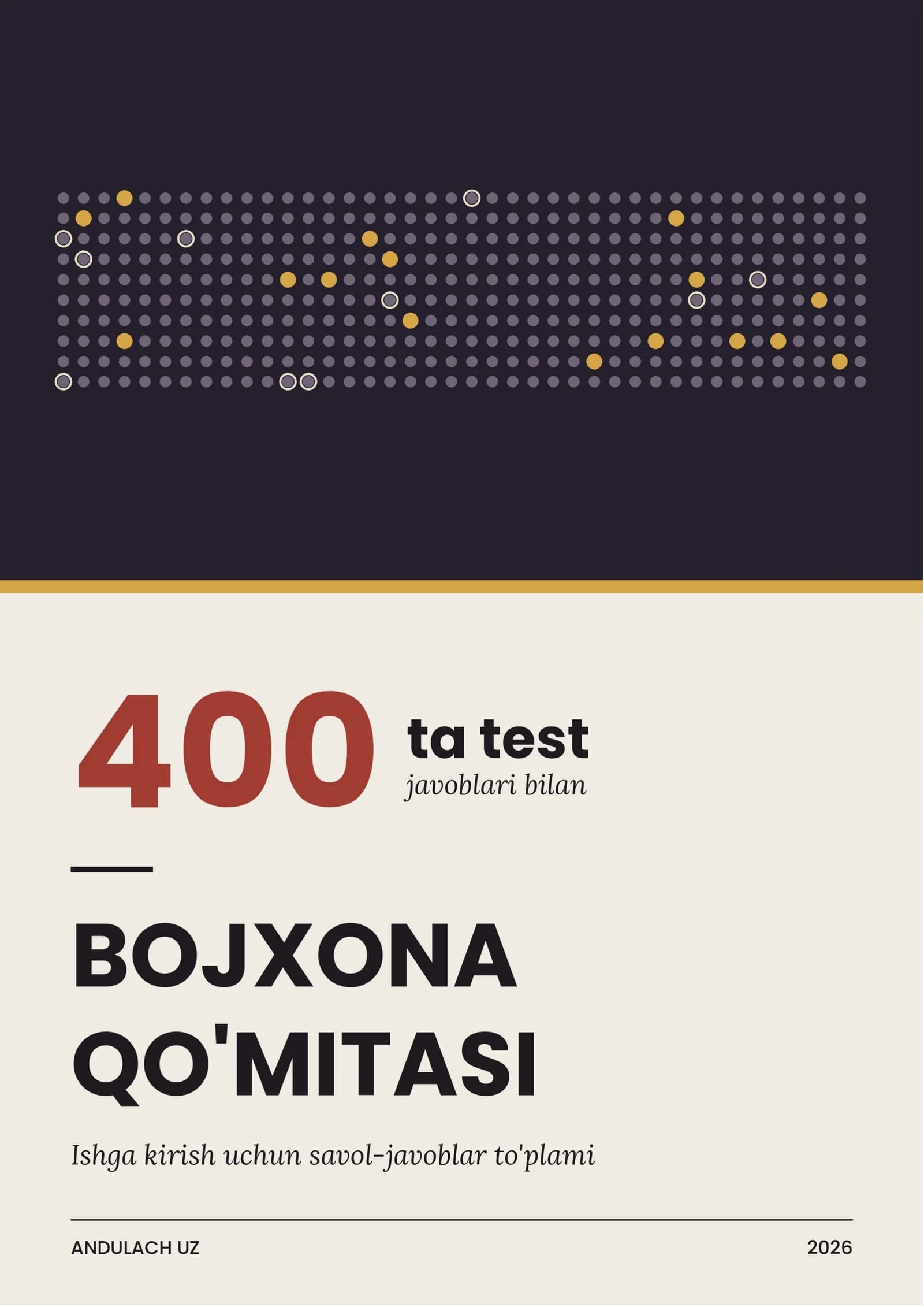Bojxona qo'mitasiga ishga kirish — testlar to'plami