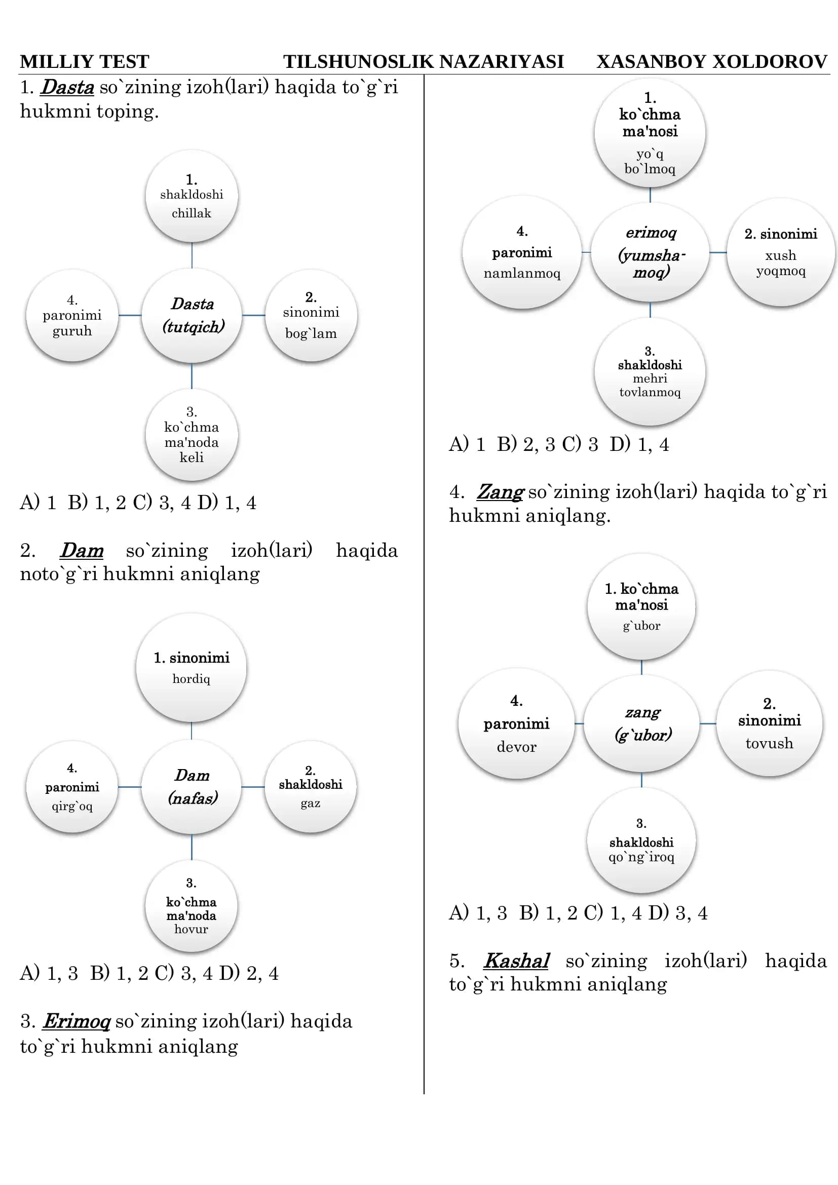 Leksikologiya super test