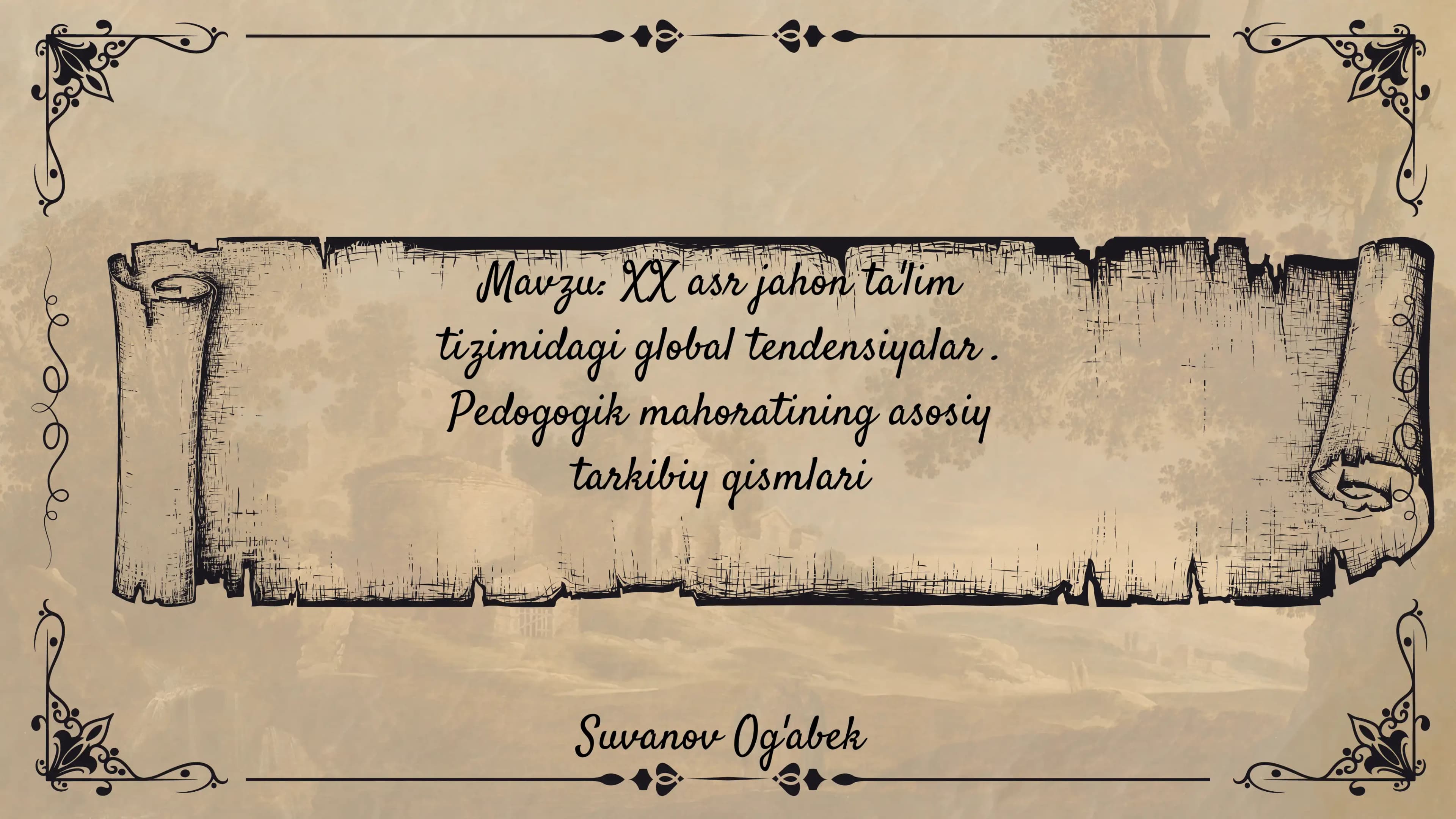 Pedagogik mahoratning asosiy tarkibiy qismlari
