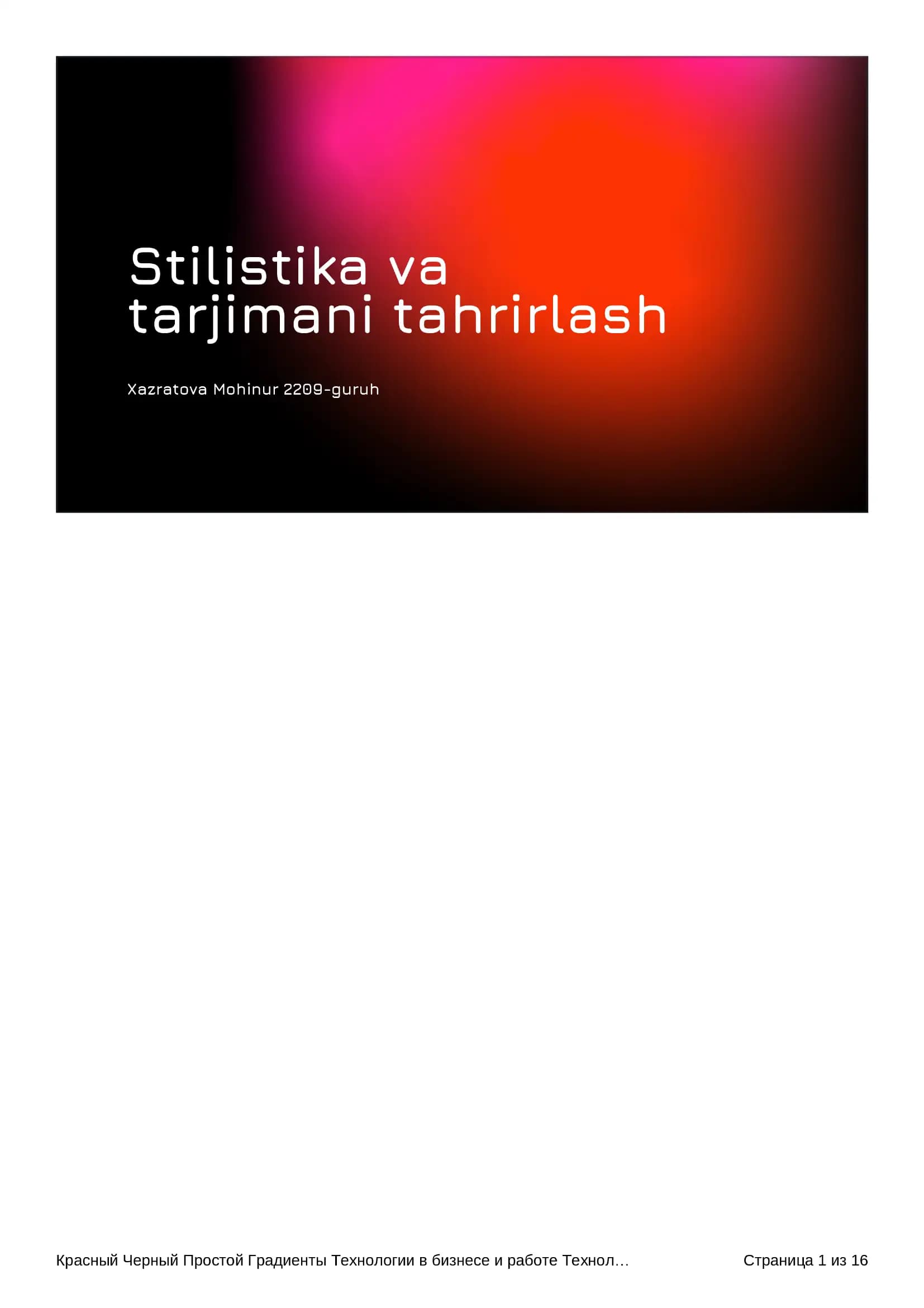 Stilistika va tarjima tahriri