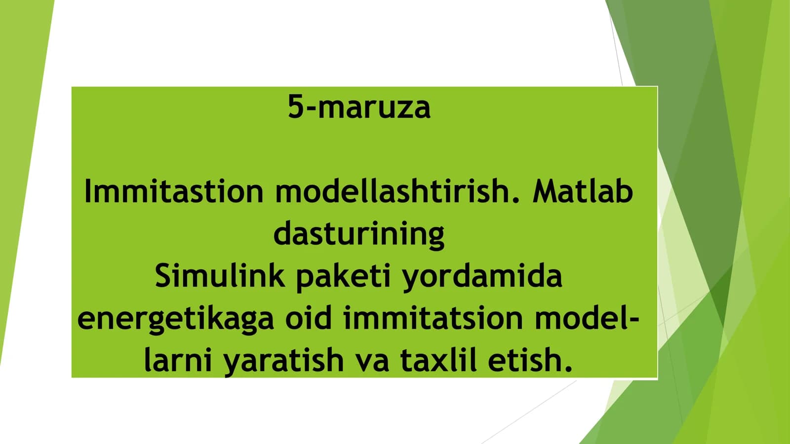 Simulink Paketi