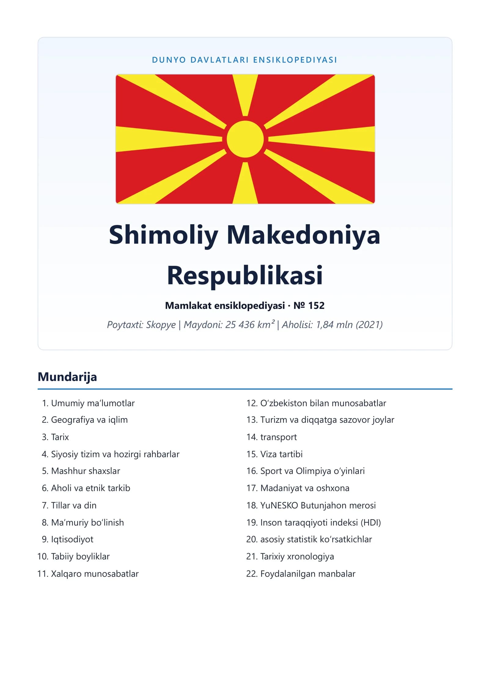 D U N YO DAVLATLARI ENSIKLOPEDIYASI