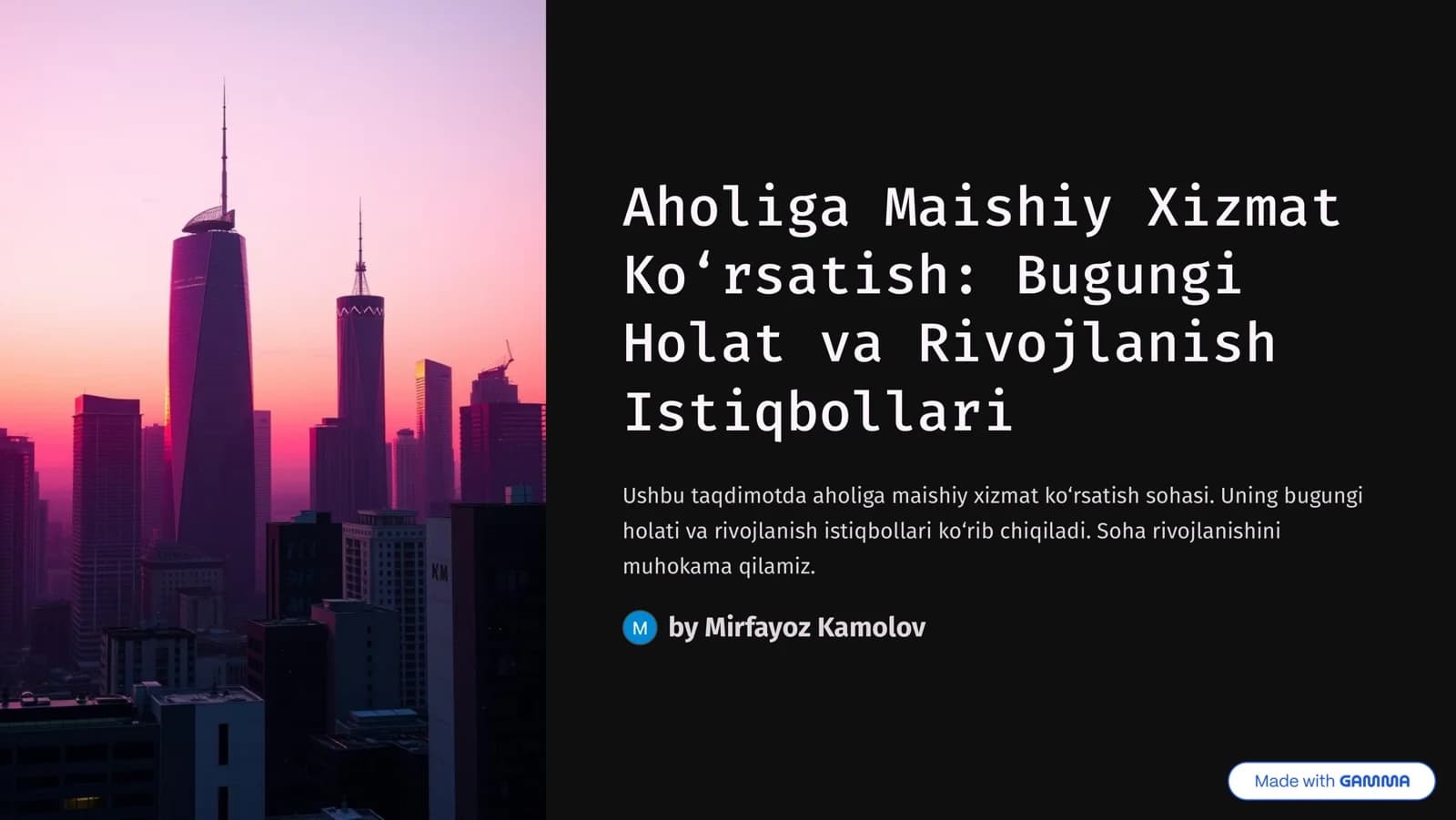 Maishiy Xizmat