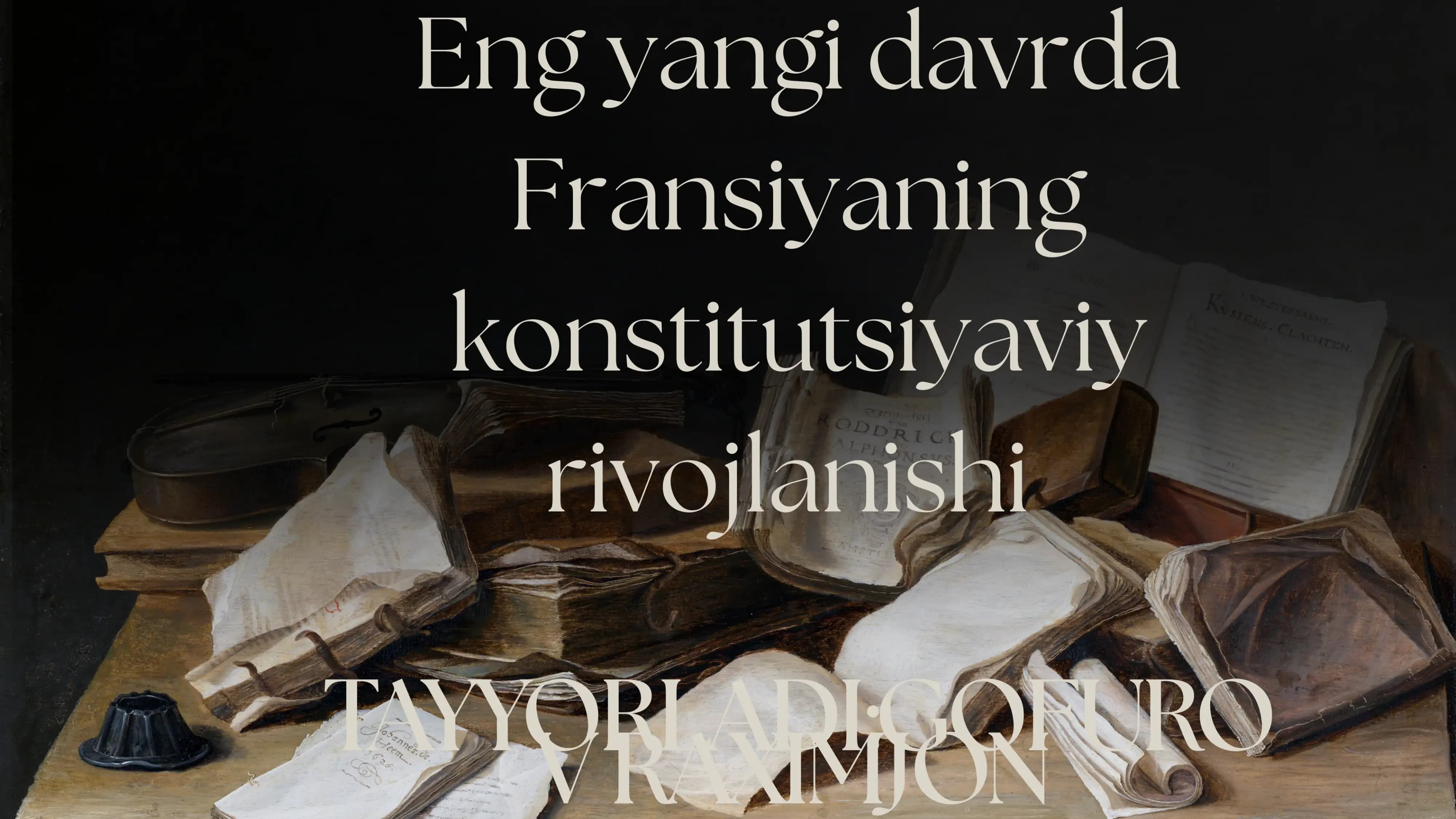 Fransiya Konstitutsiyaviy Tarixi