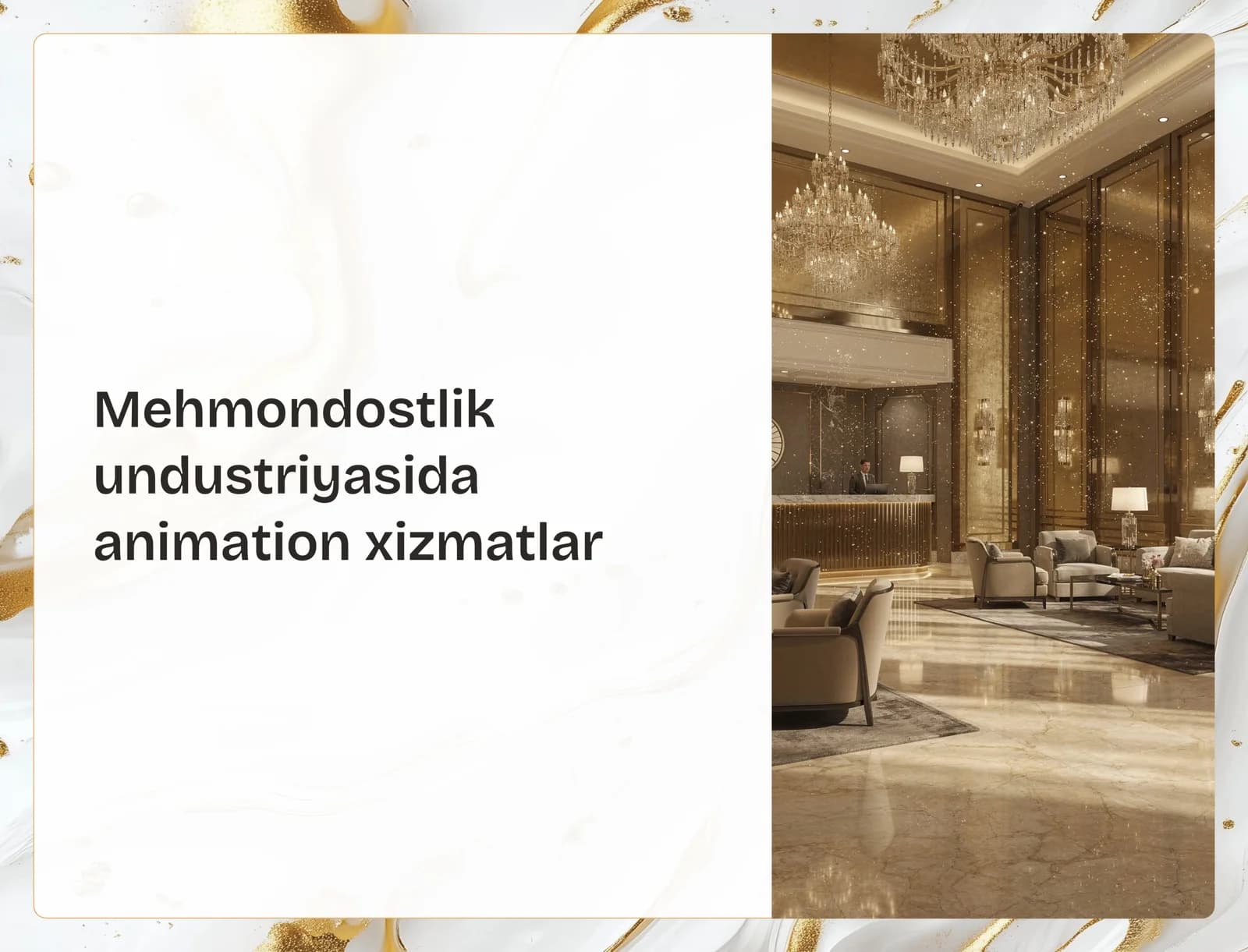 Mehmondostlik Animation Xizmatlari Prezentatsiya Rejasi