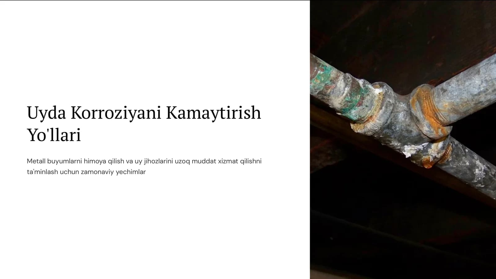 Uyda Korroziyani Kamaytirish